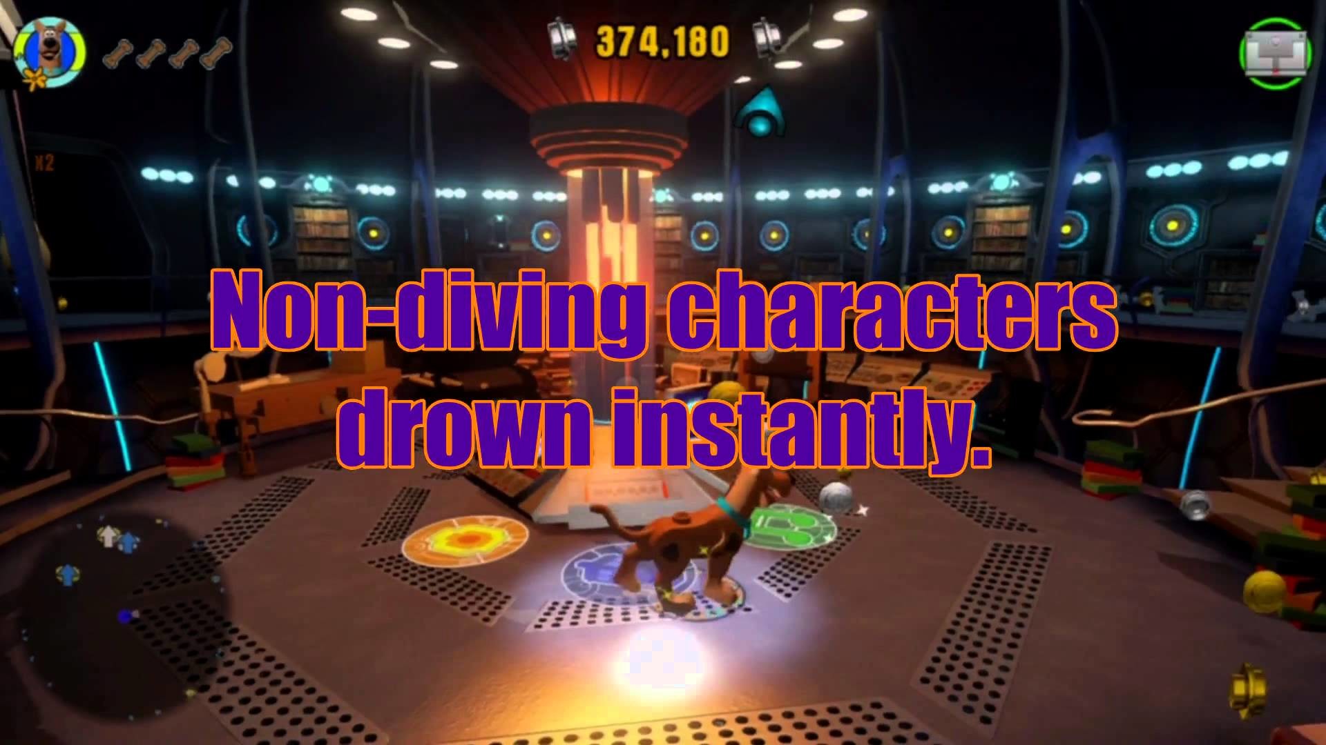 Glitch 2 Swimming / Diving / Drowning Inside TARDIS Interior LEGO Dimensions Scooby Doo / Doctor Who