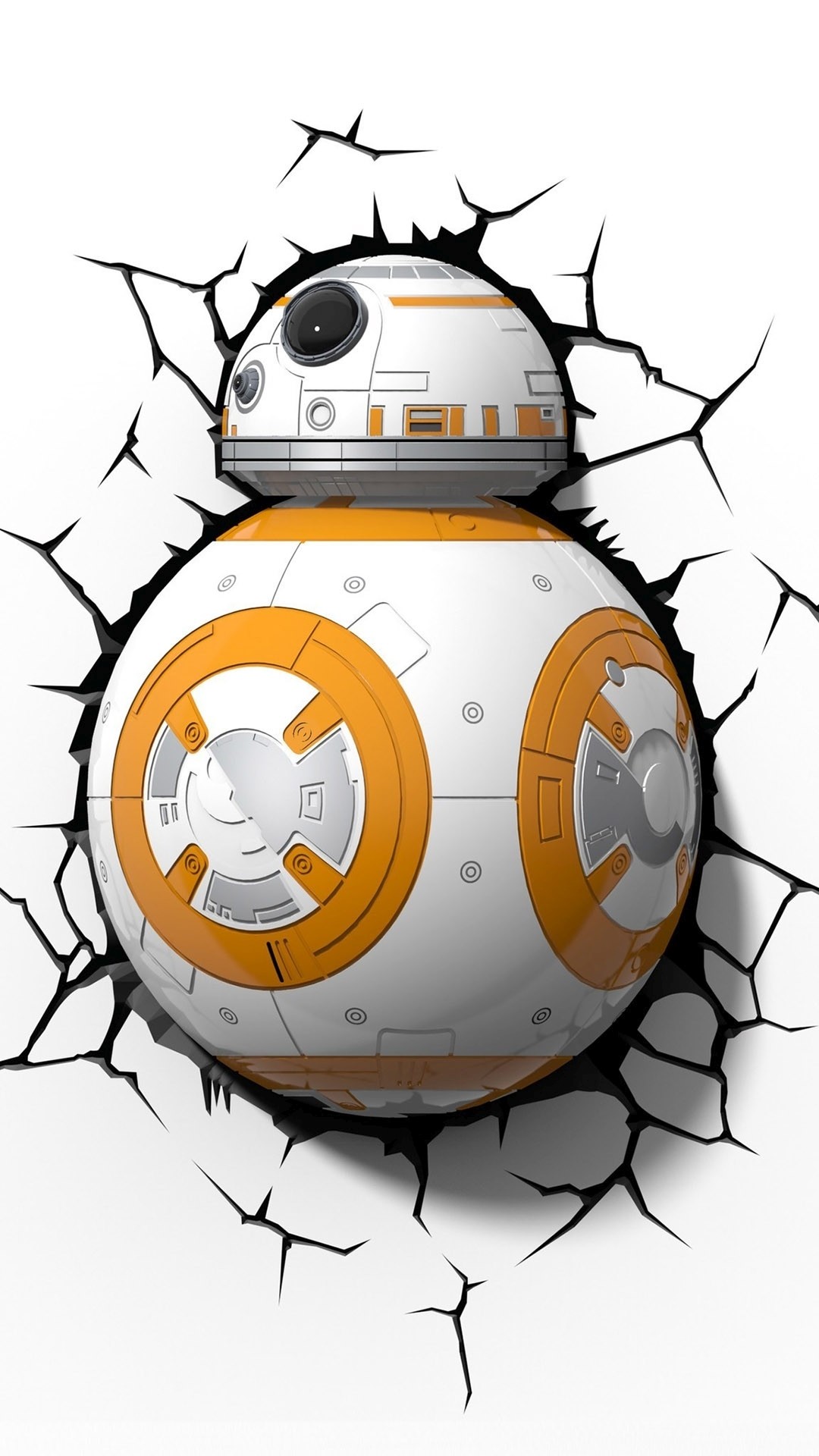 BB 8 in a wall – Star Wars Episode VII – The Force Awakens Wallpaper