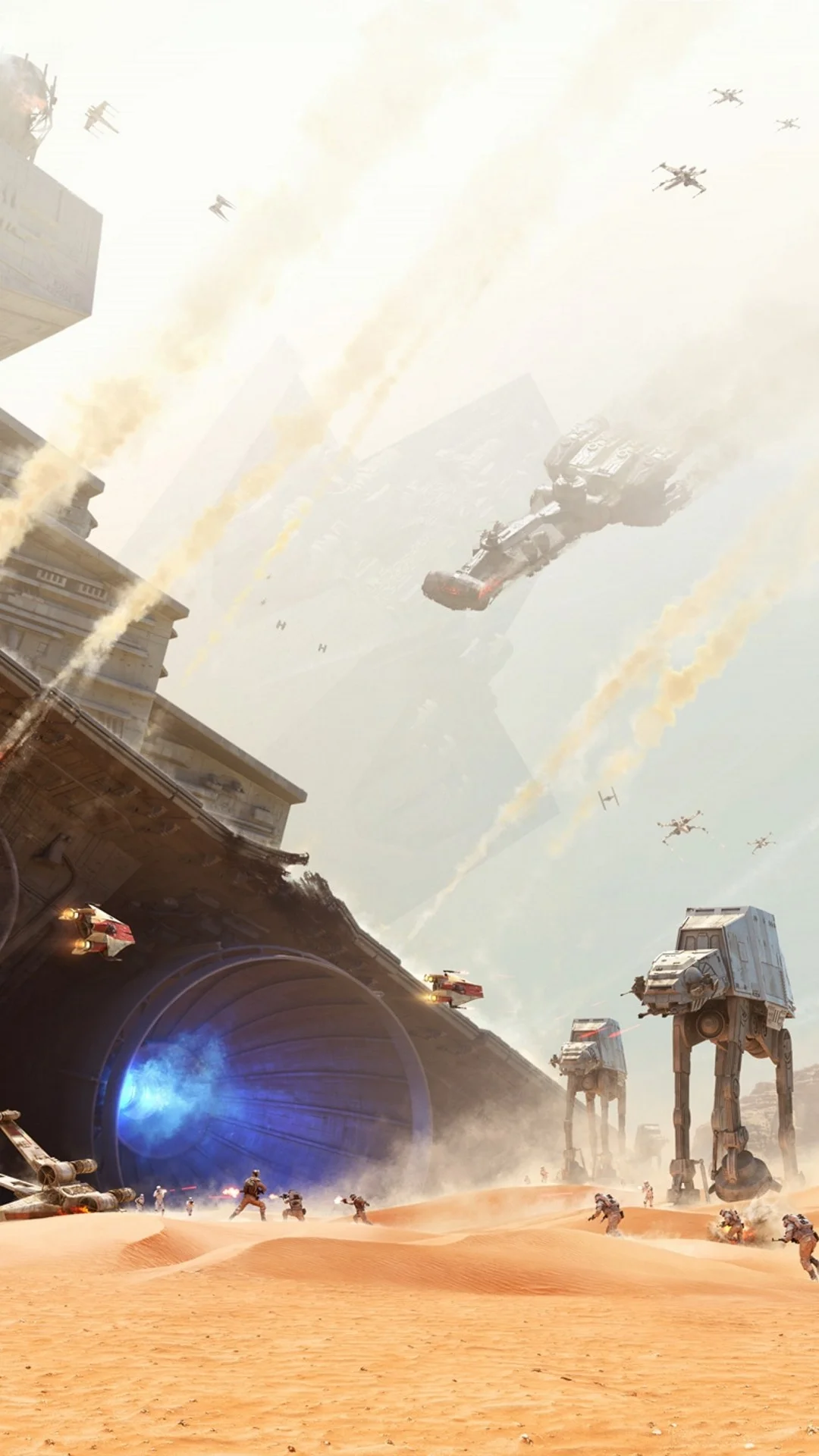 Star Wars The Force Awakens Wallpaper Jakku Graveyard