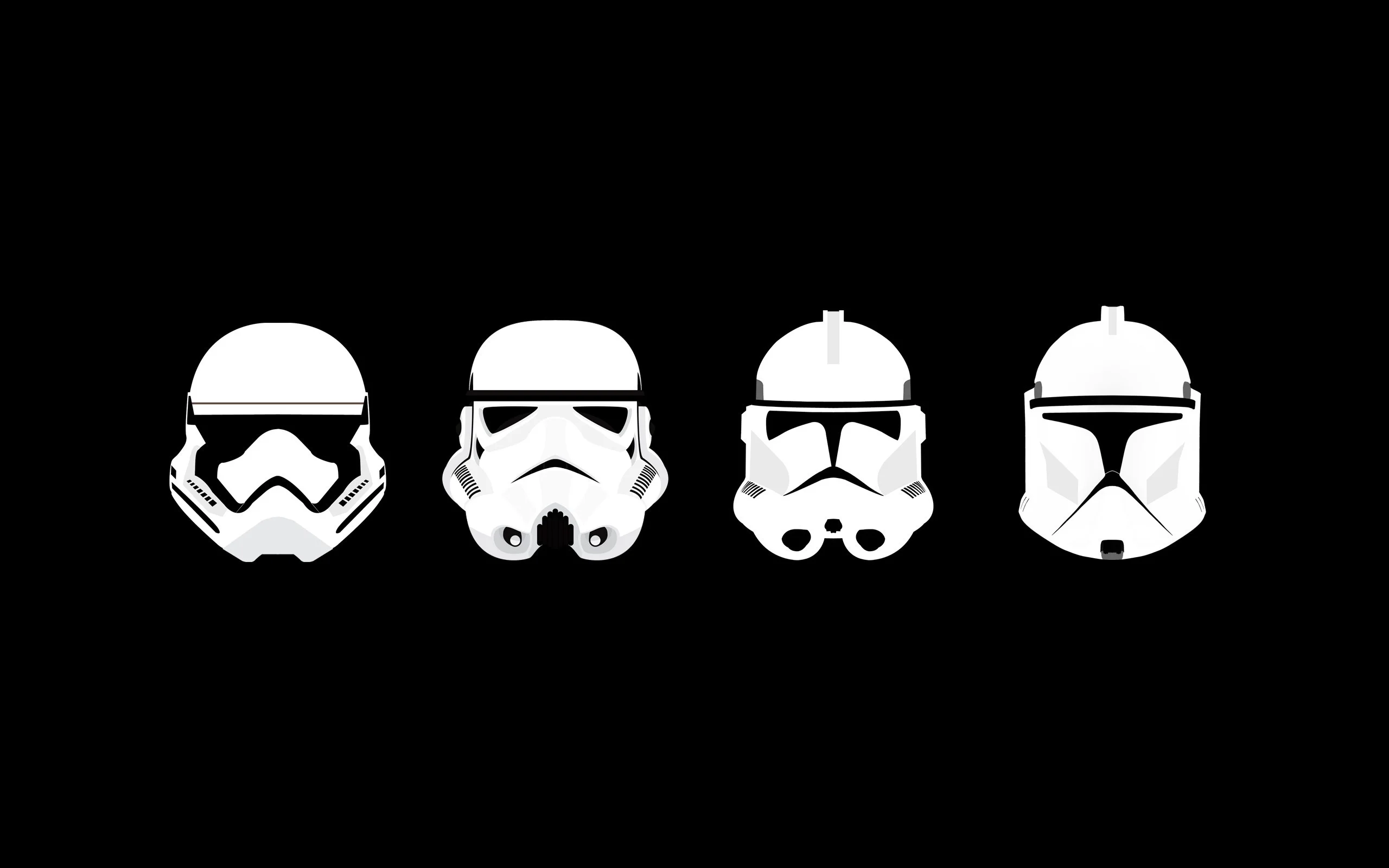 Minimalism, Star Wars, Clone Trooper, Stormtrooper, Helmet Wallpapers HD / Desktop and Mobile Backgrounds