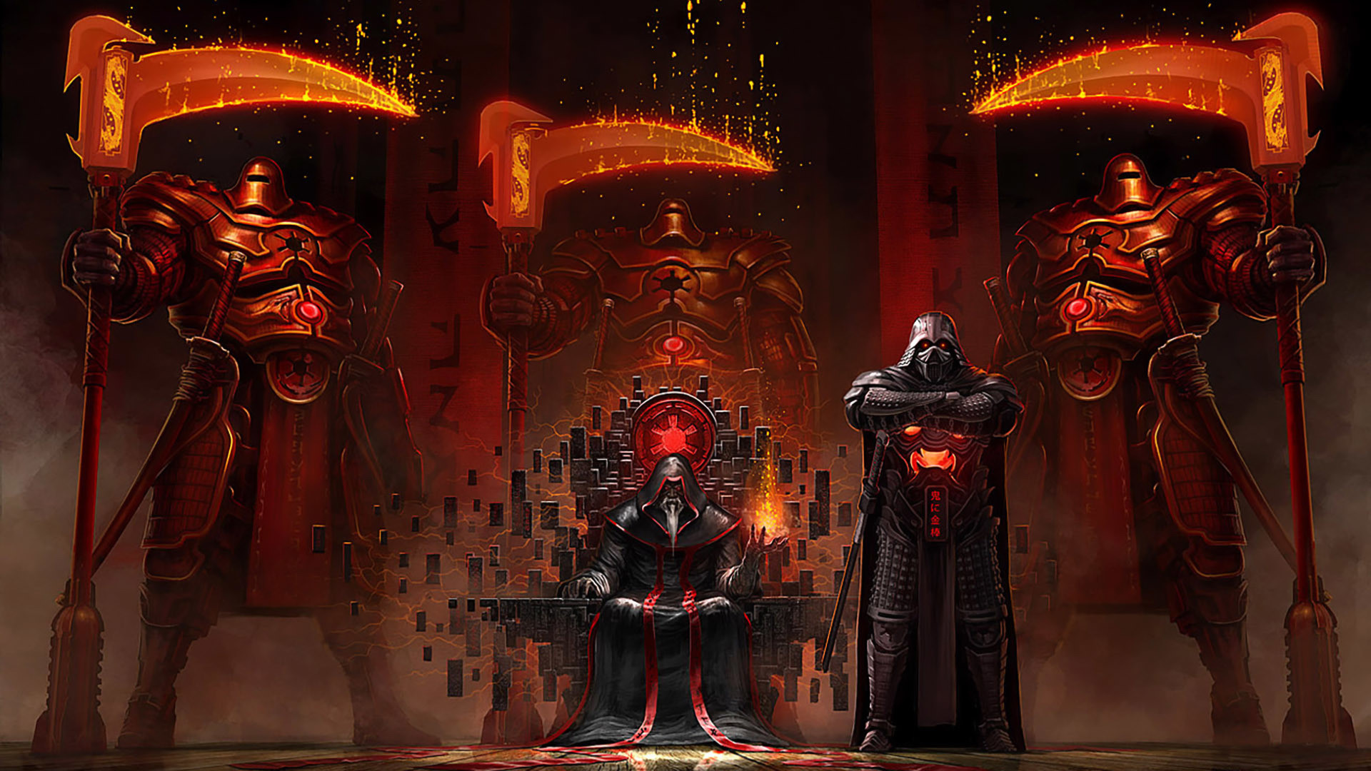 Sci Fi – Star Wars Warrior Armor Darth Vader Throne Scythe Wallpaper