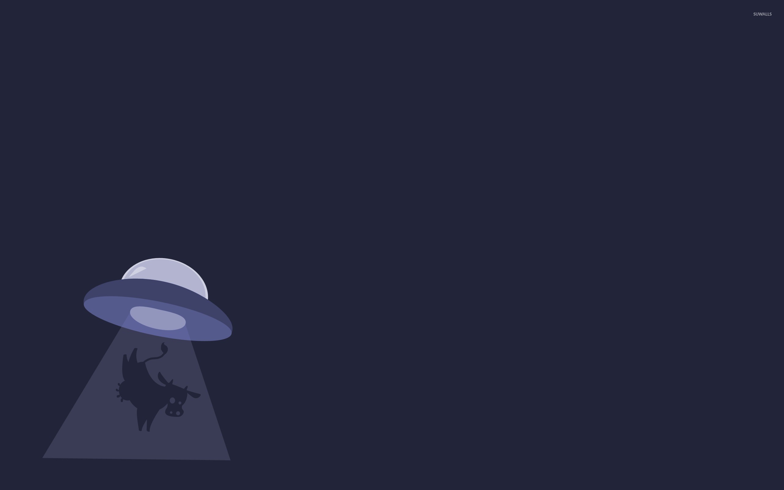 UFO abducting a cow wallpaper