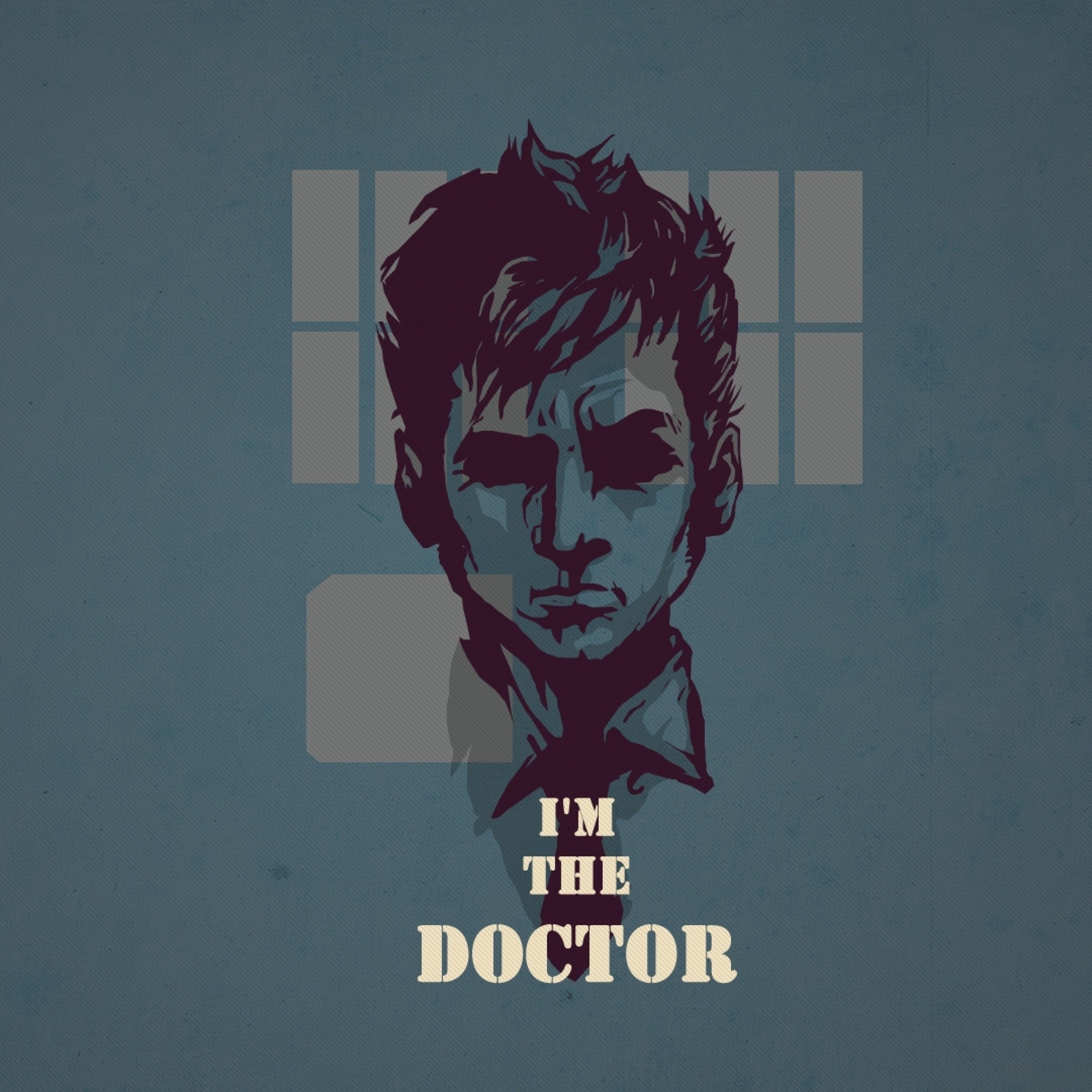 Preview wallpaper doctor who, tardis, tennant 2048×2048