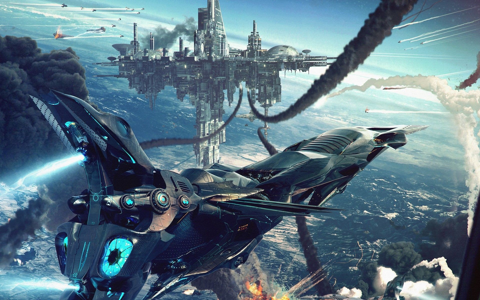 Futuristic Flying Ships – Viewing Gallery War Machine Wallpapers