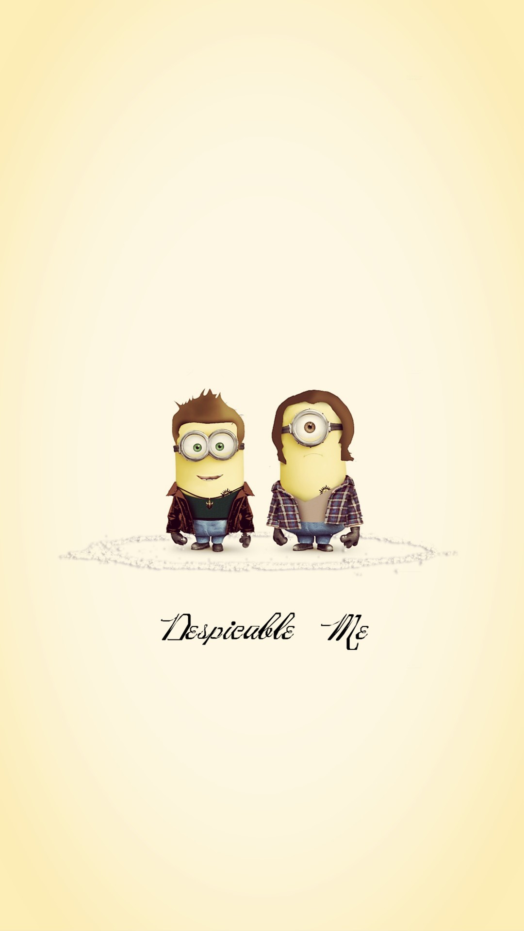 Funny Supernatural Minions Sam and Dean iphone 6 plus wallpaper HD for