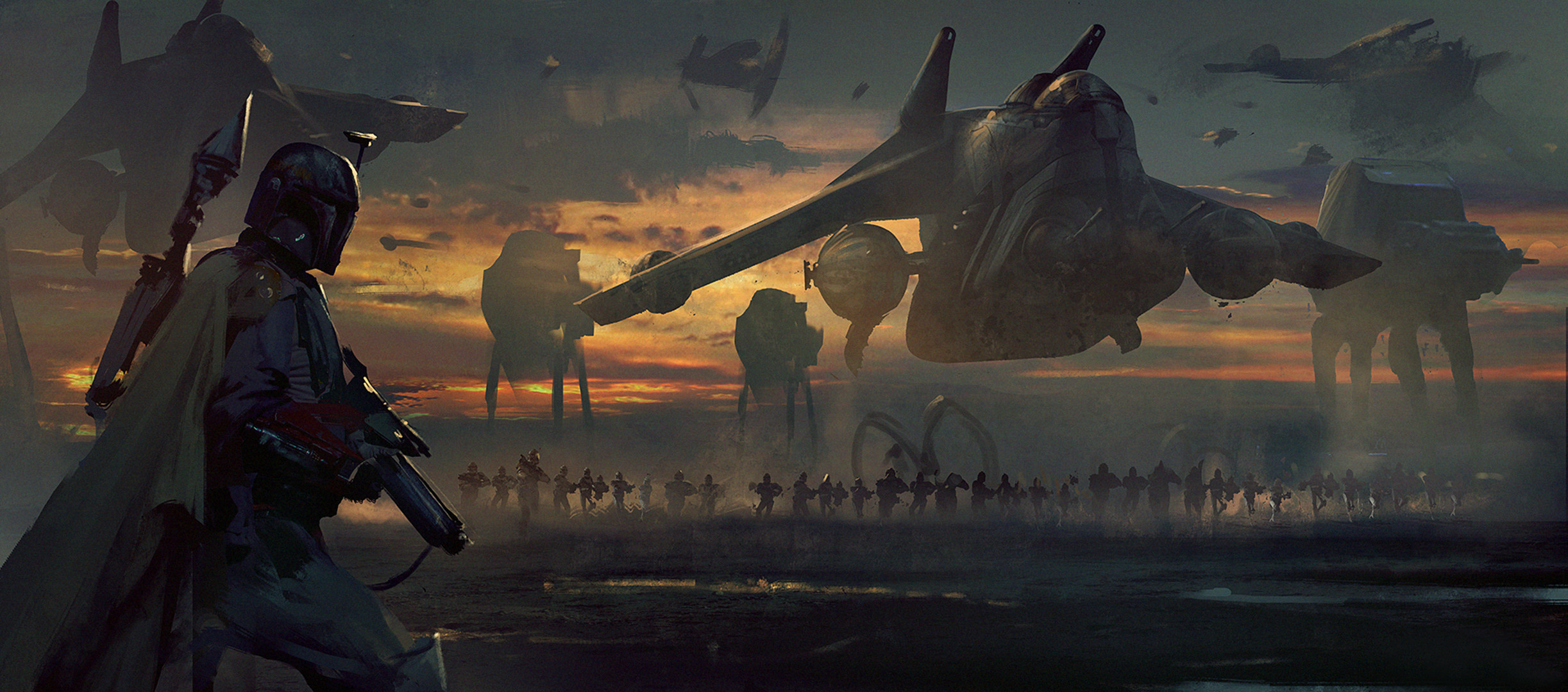 Box cover art done for Between The Shadows expansion set for Star Wars LCG