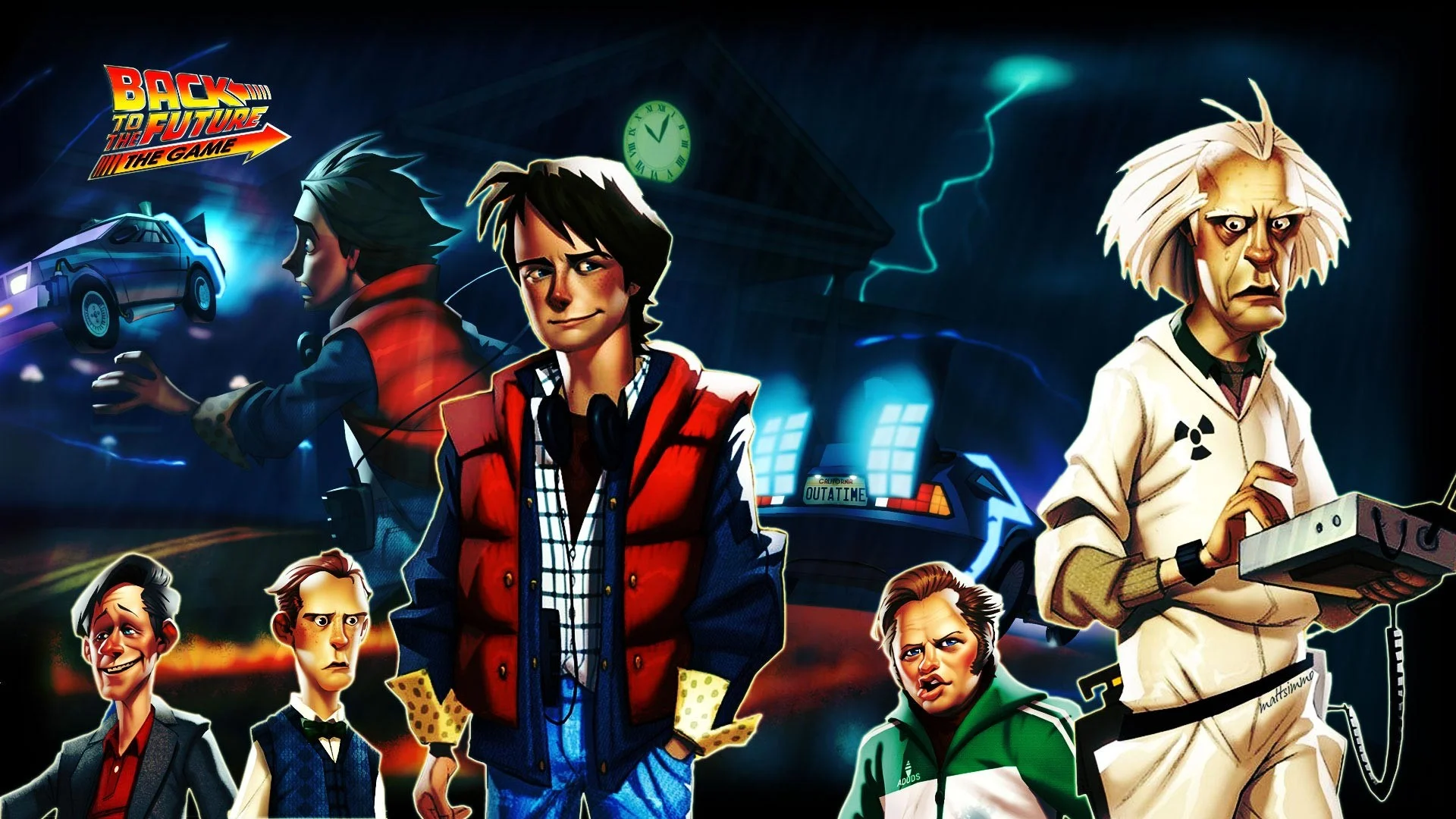 Wallpaper back to the future the game, telltale games, pc, ipad,