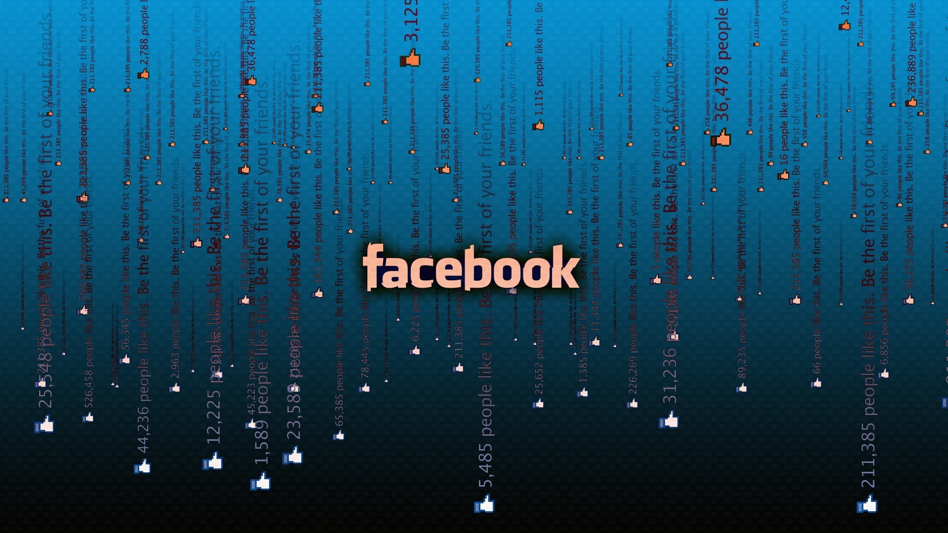 Facebook matrix blue wallpaper