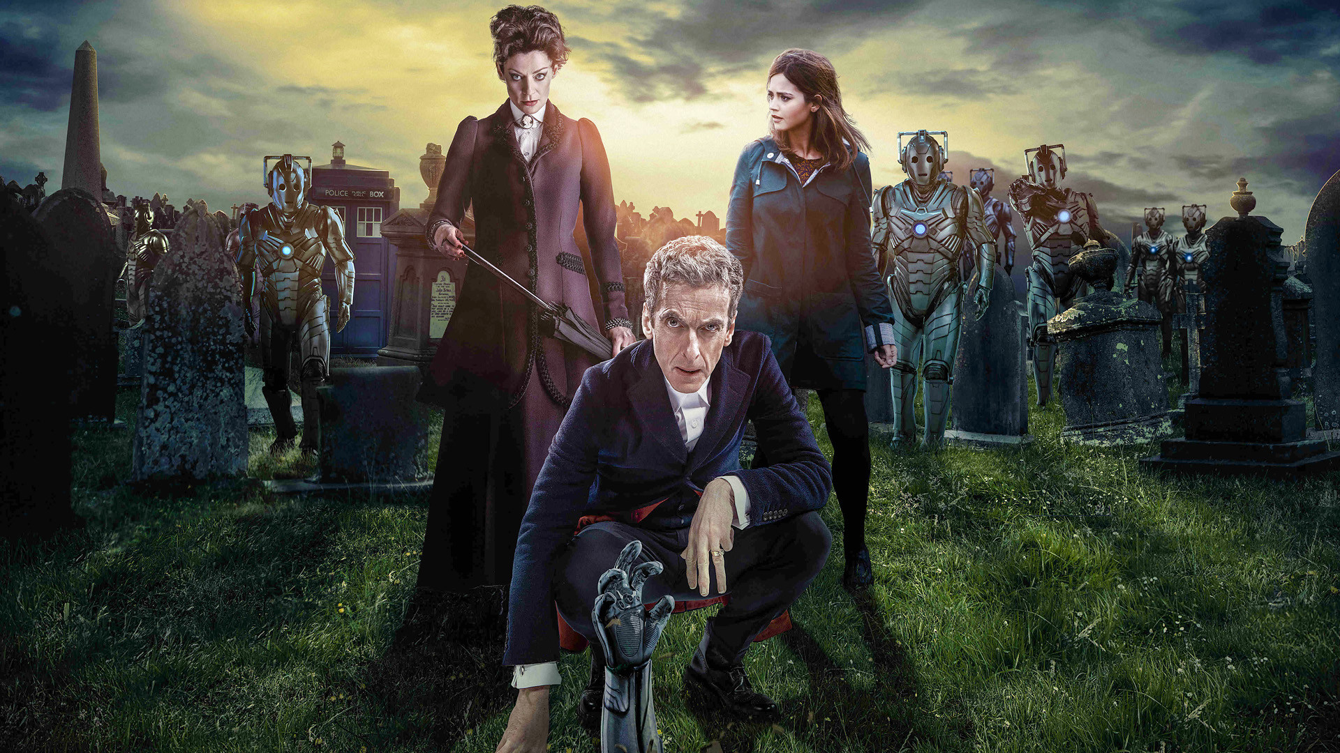 TV Show – Doctor Who Cyberman (Doctor Who) Tardis Police Box Wallpaper