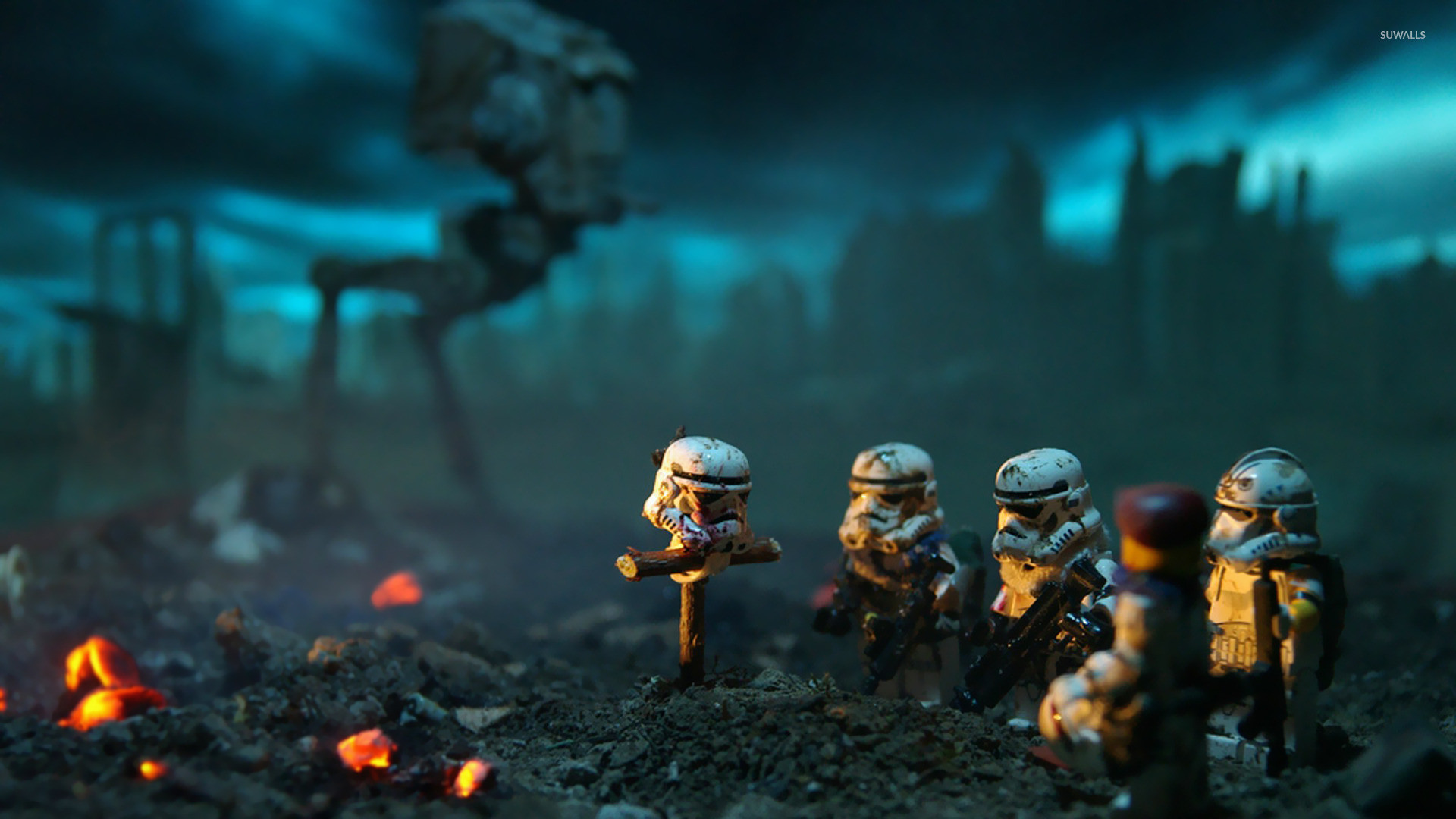 LEGO Stormtrooper burial wallpaper jpg