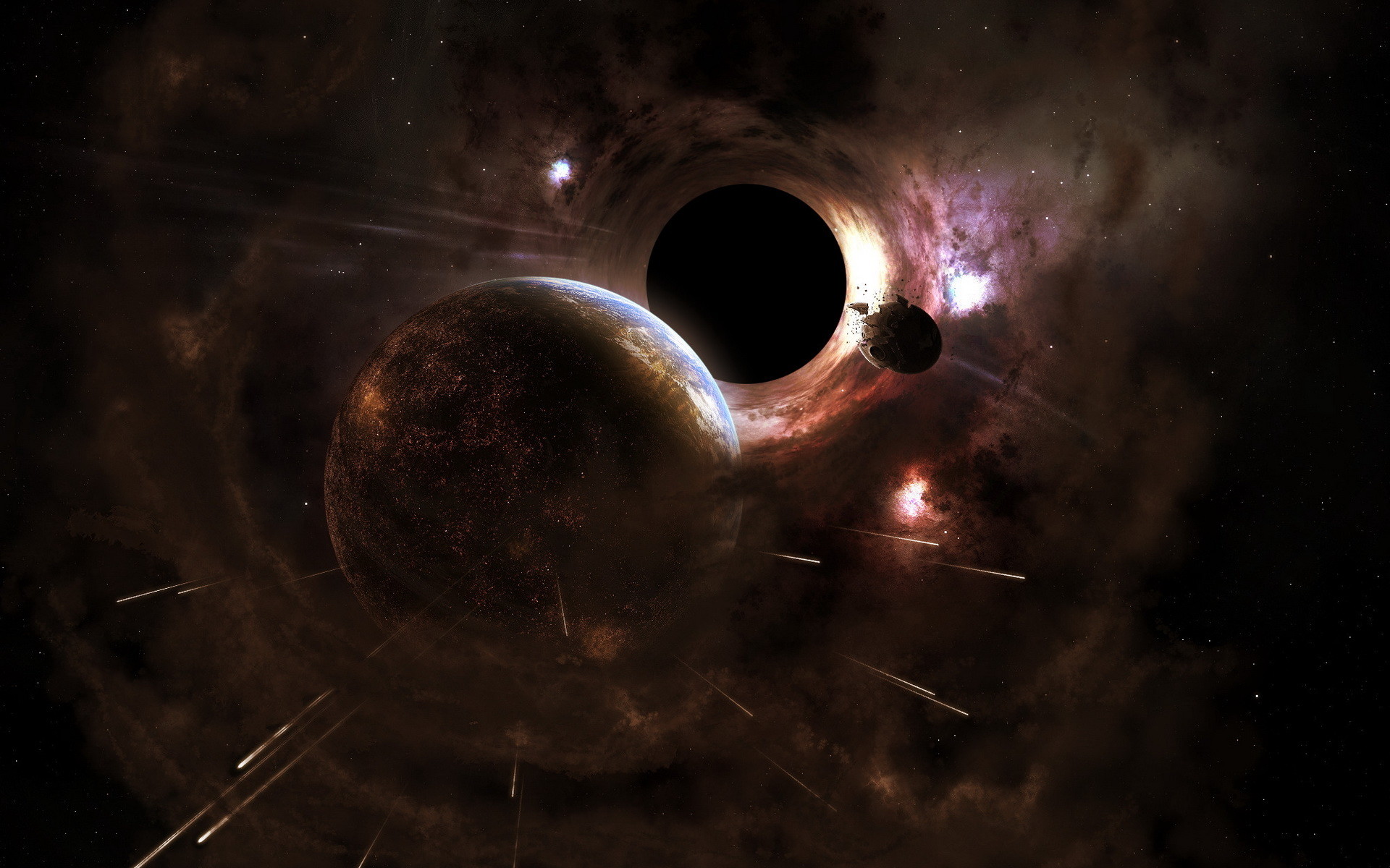 Black hole wallpapers and