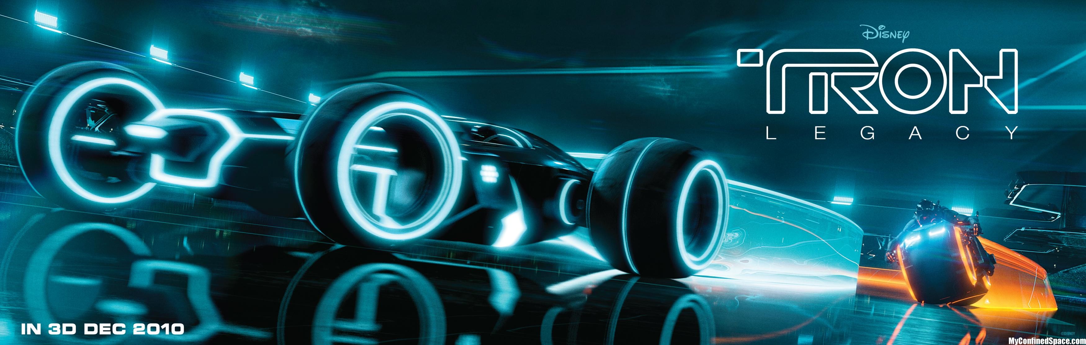 Tron legacy dual monitor wallpaper