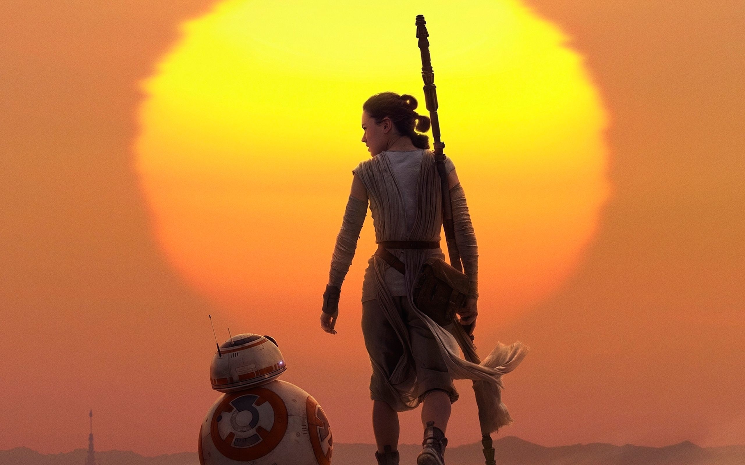 Rey BB 8 Star Wars The Force Awakens Wallpapers