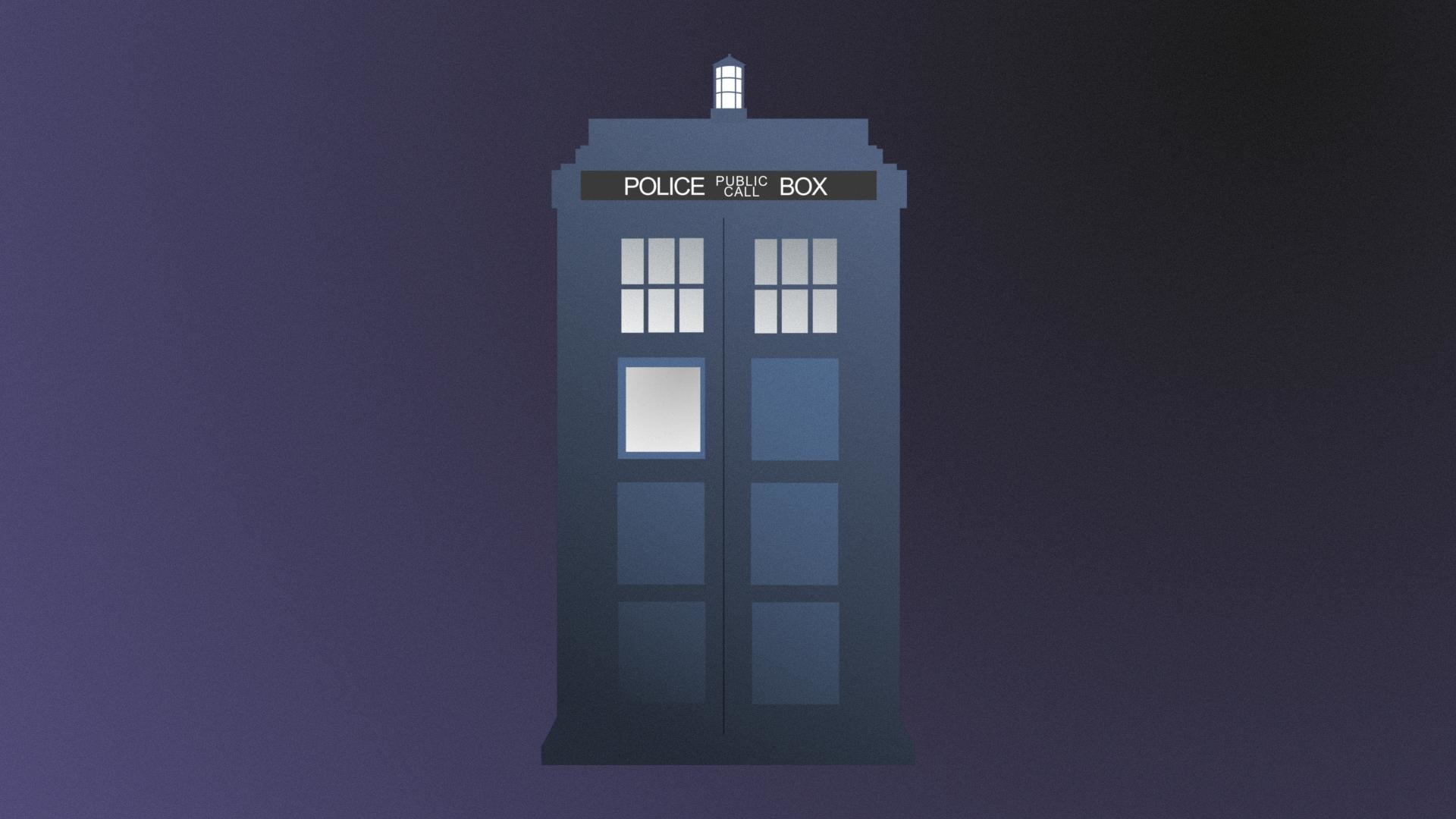 Minimalist Doctor Who Tardis [1920×1080] [OC] …