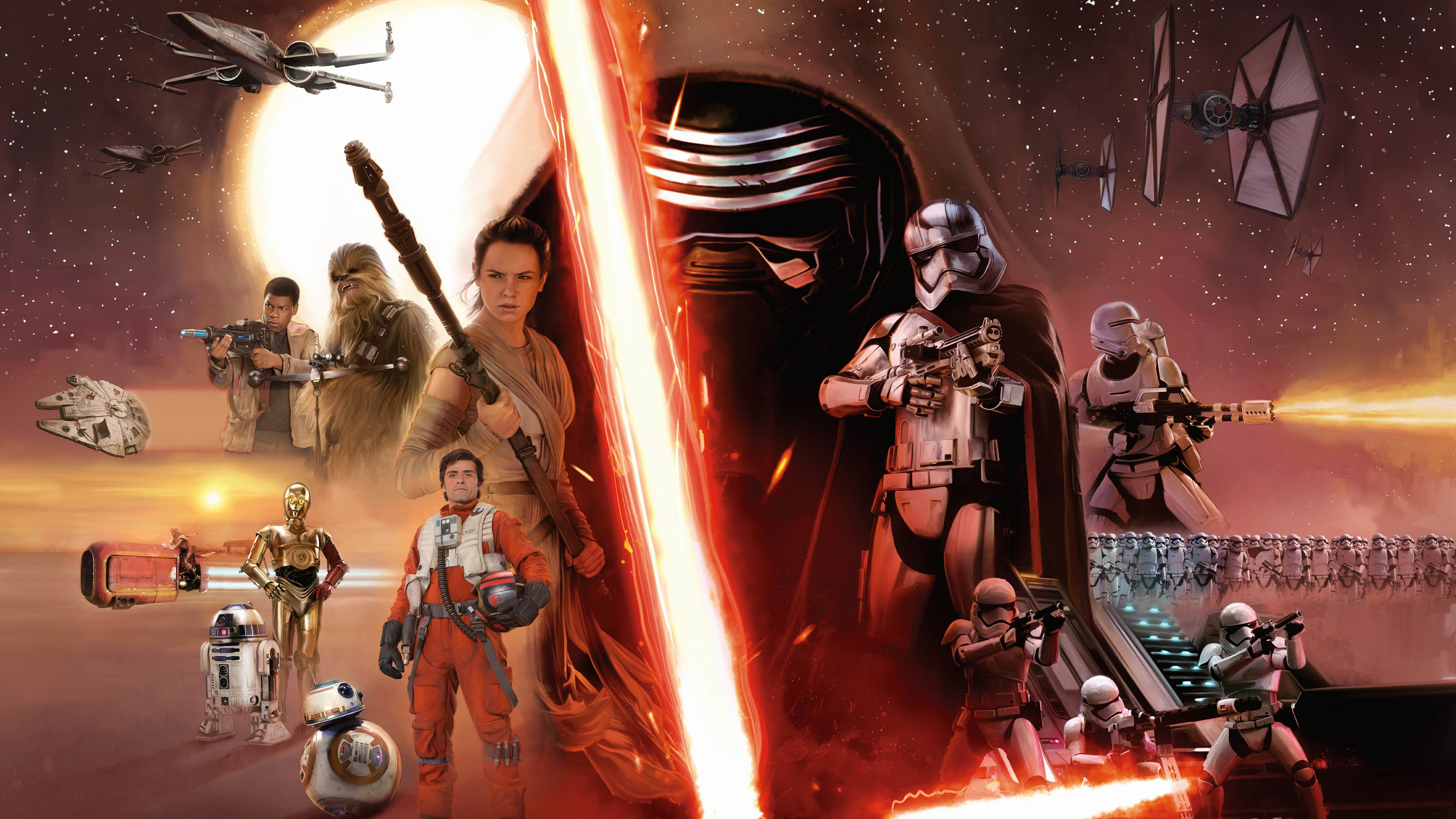 Star Wars, Episode 7: The Force Awakens Characters wallpaper