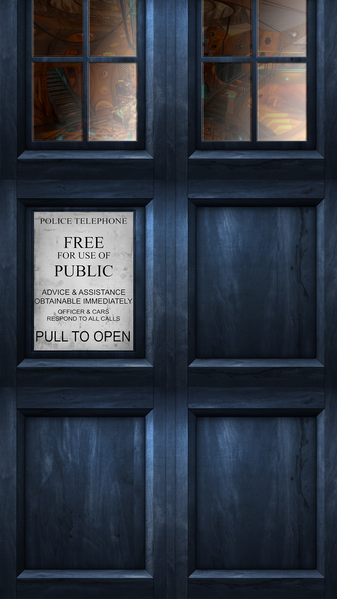 Made a Tardis HQ wallpaper for my phone