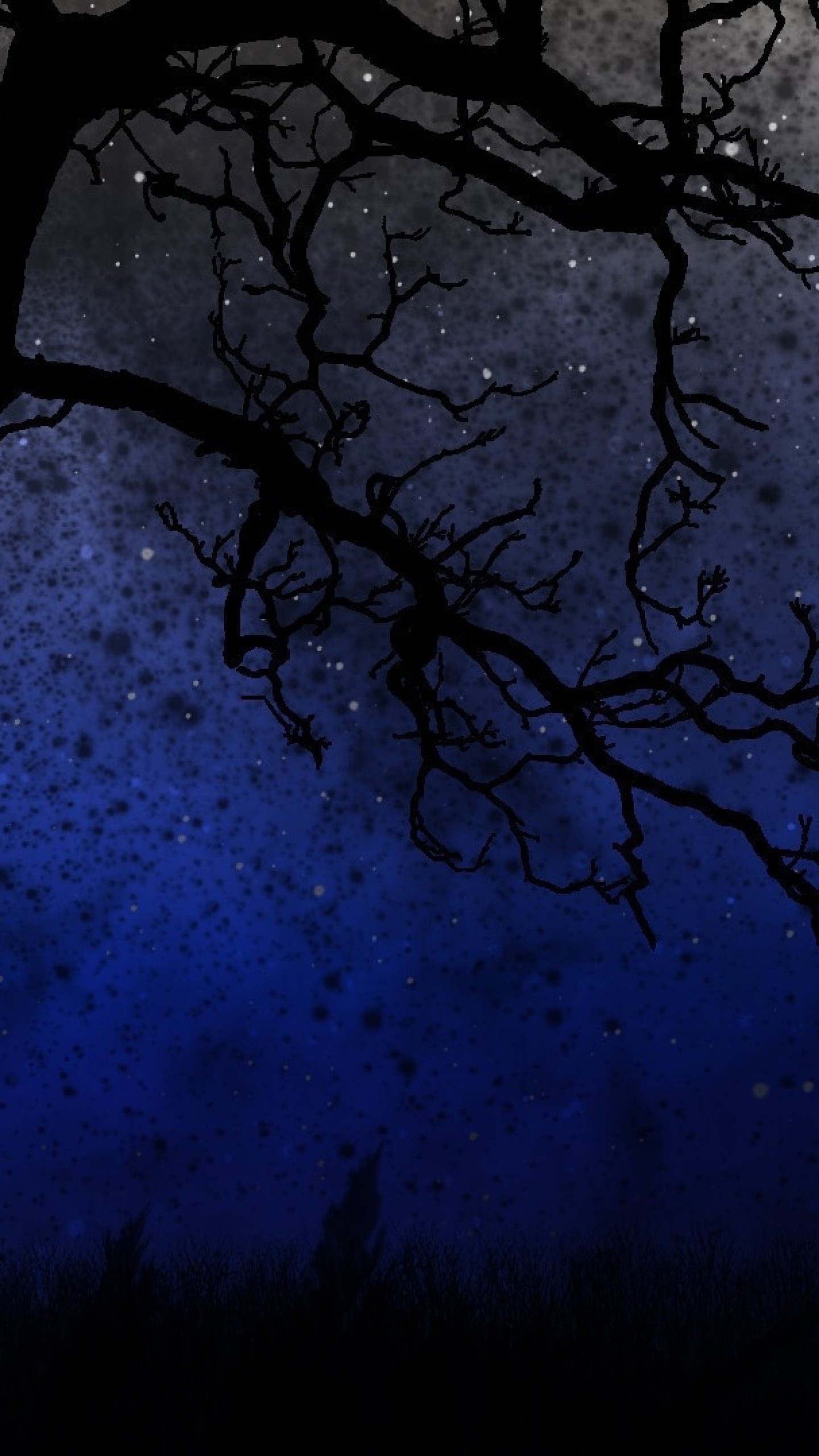 Preview wallpaper sky, trees, night 1440×2560