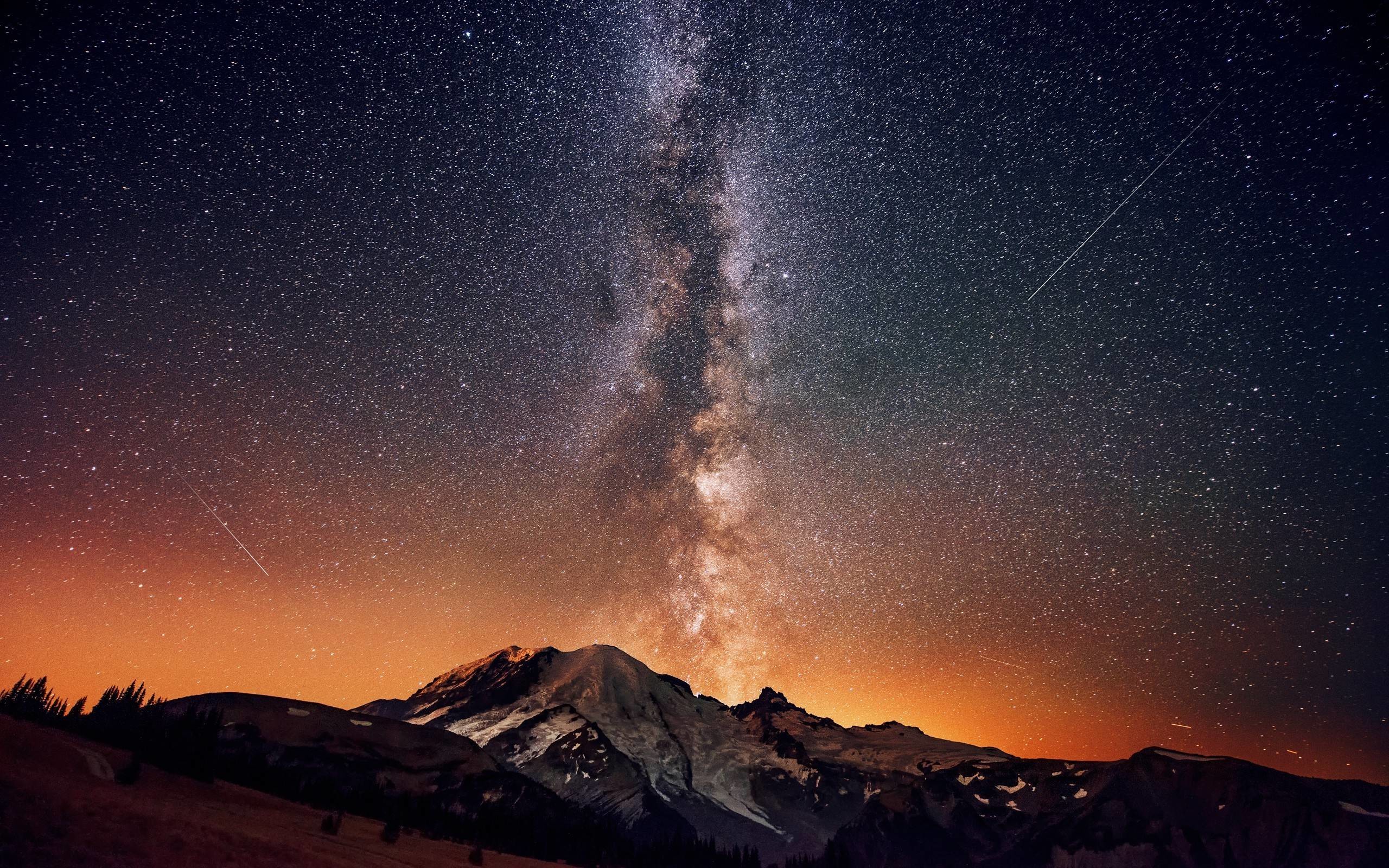 Milky Way Mountains Wallpapers for Background – Hot HD Wallpapers