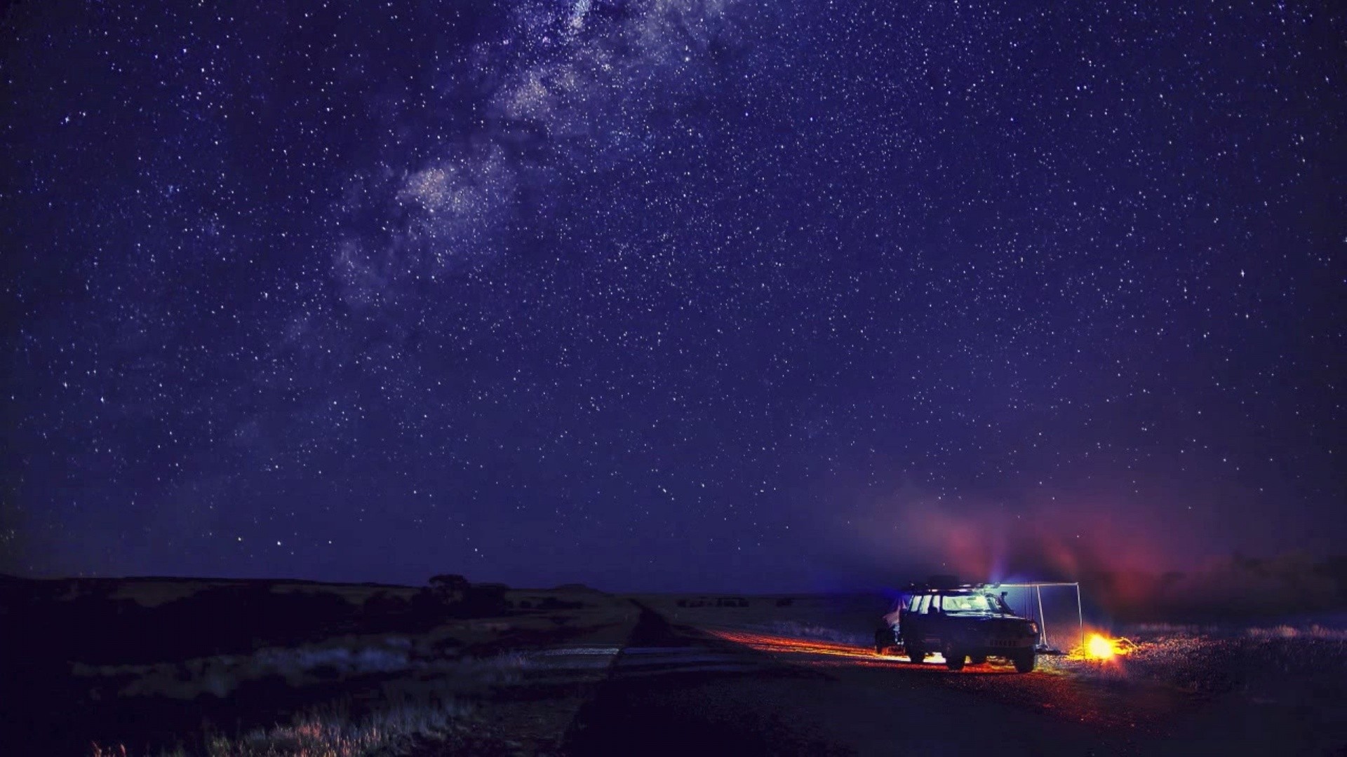 Sky Starry Camp Camping Stars Nature Night Desktop Wallpaper Hd