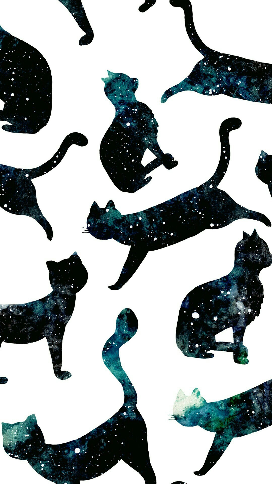 Wallpaper, cat, Galaxy