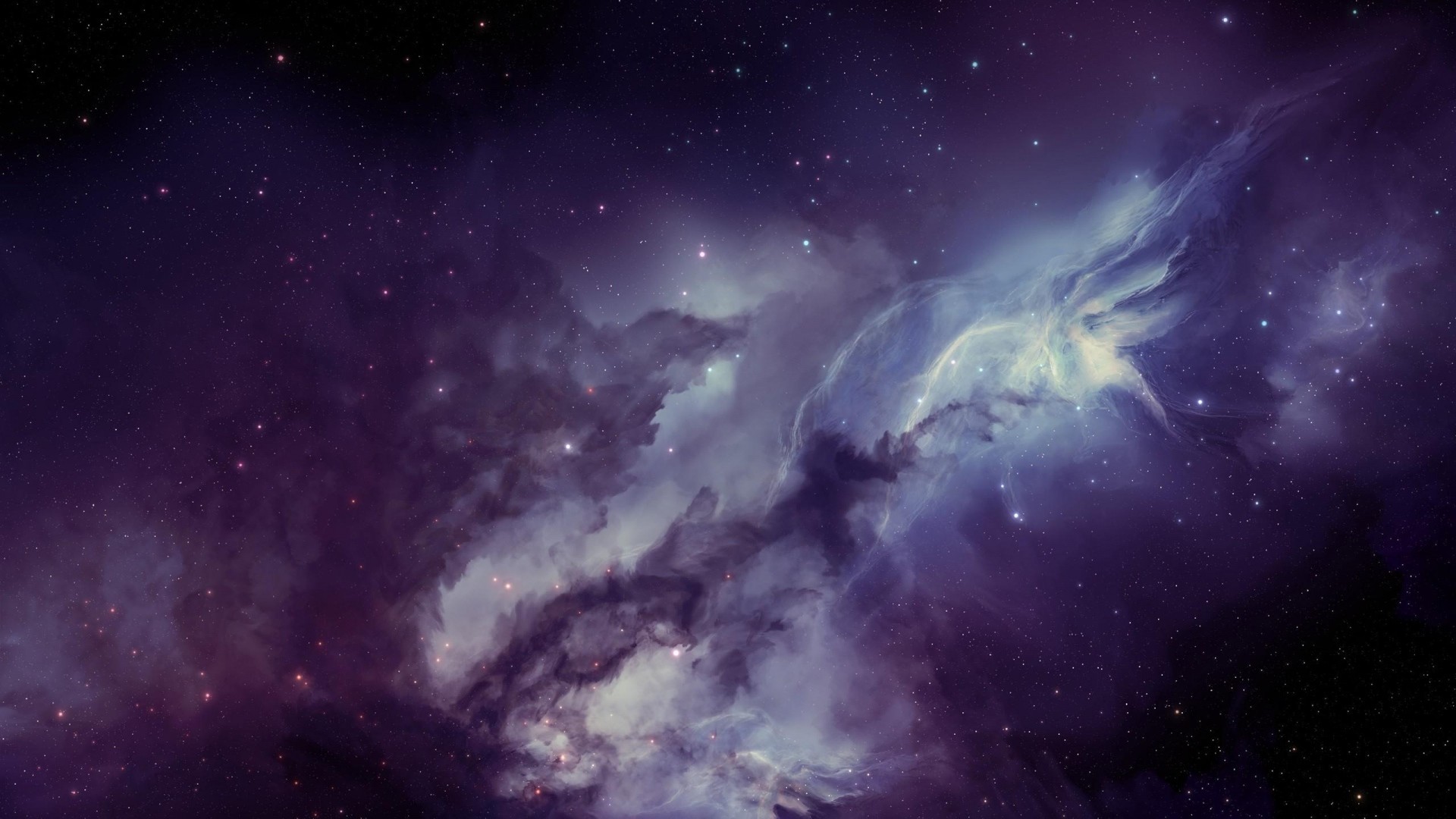 Preview wallpaper galaxy, nebula, blurring, stars 1920×1080