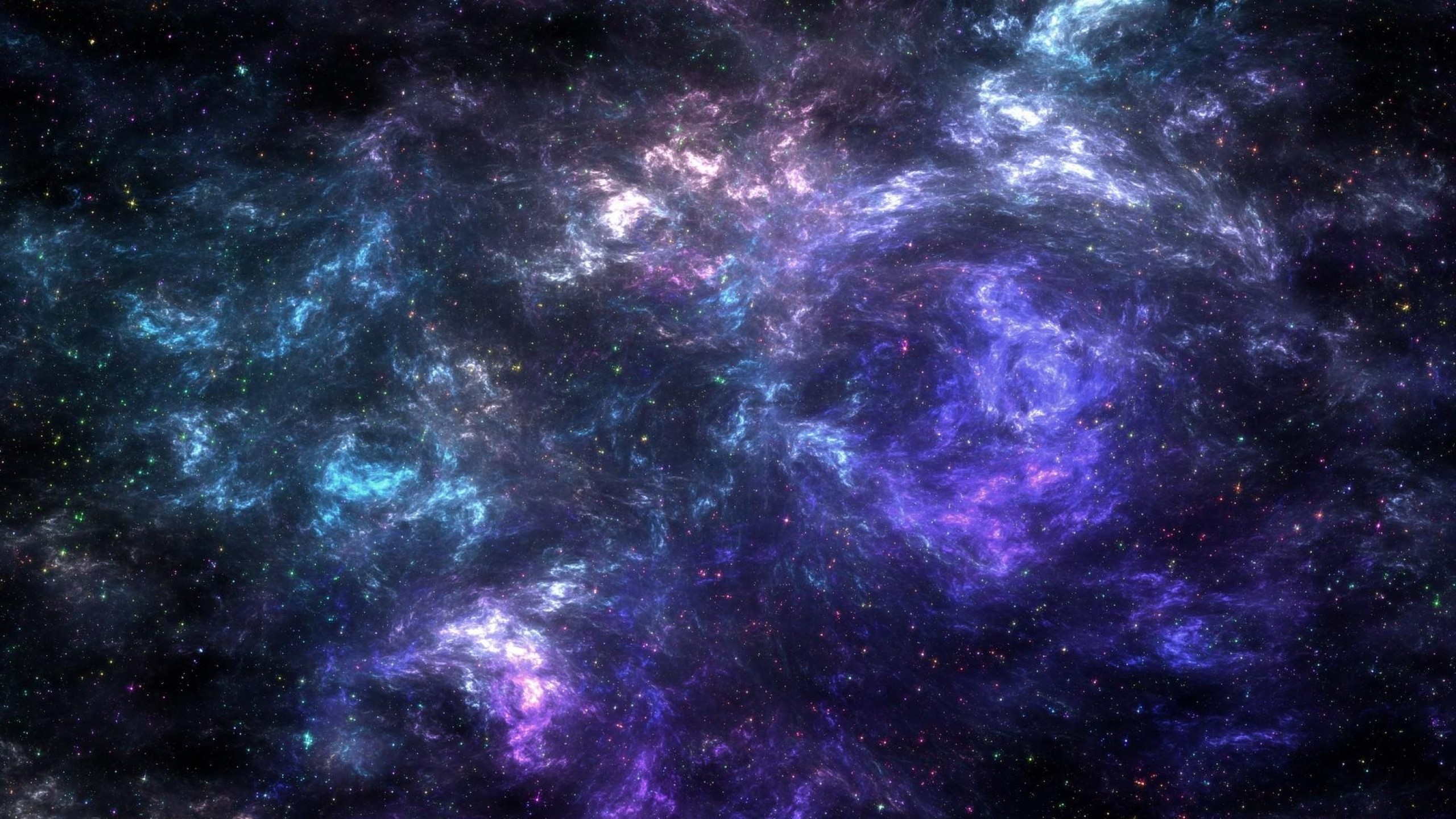 Preview wallpaper galaxy, stars, nebulae, clusters 2560×1440