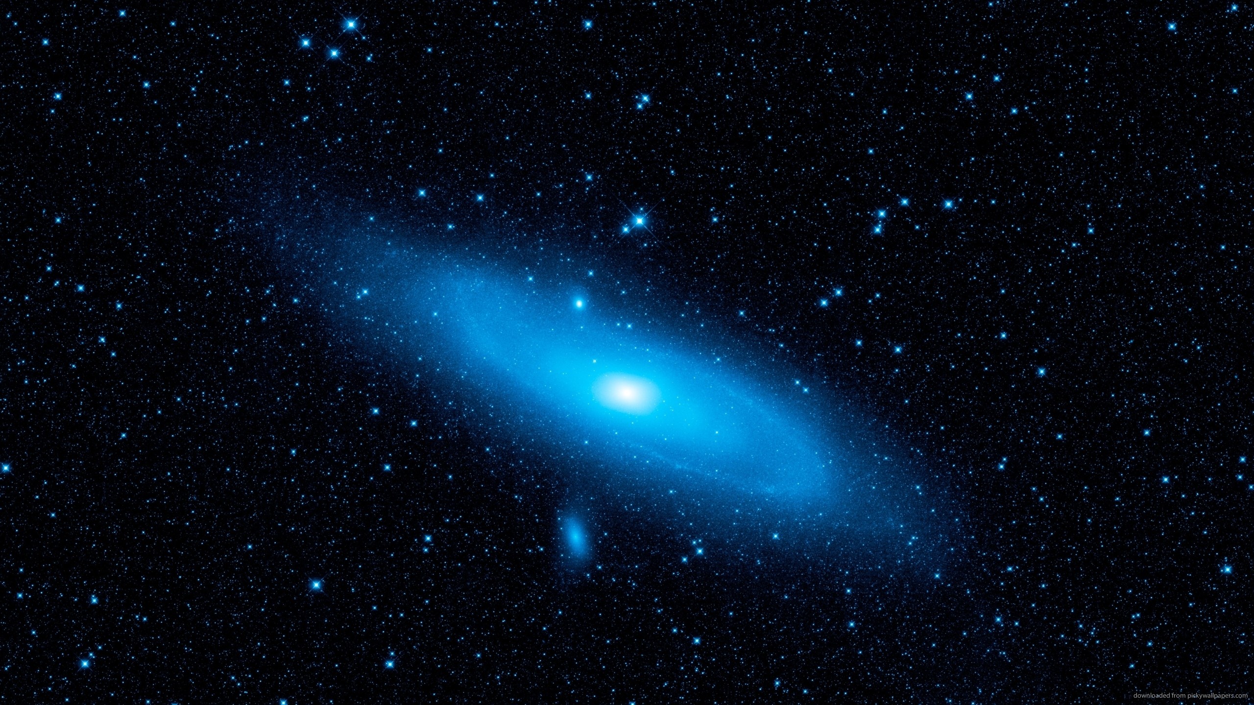 Blue Andromeda Galaxy for 2560×1440