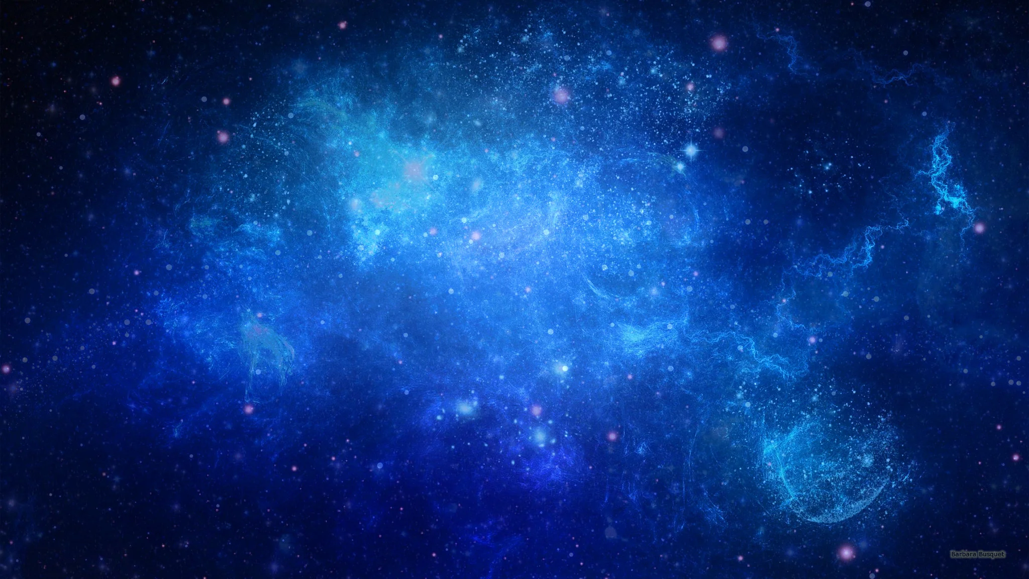blue cosmic wallpaper