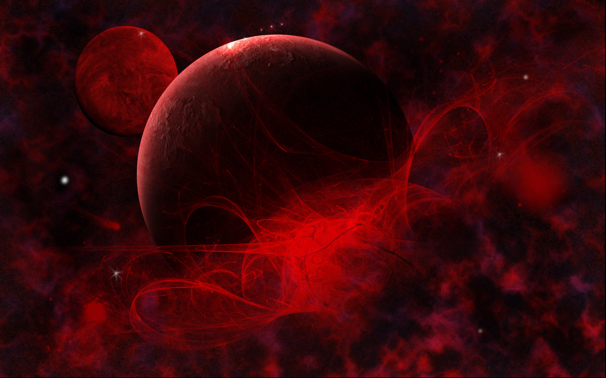 space | Red and Black Wallpapers