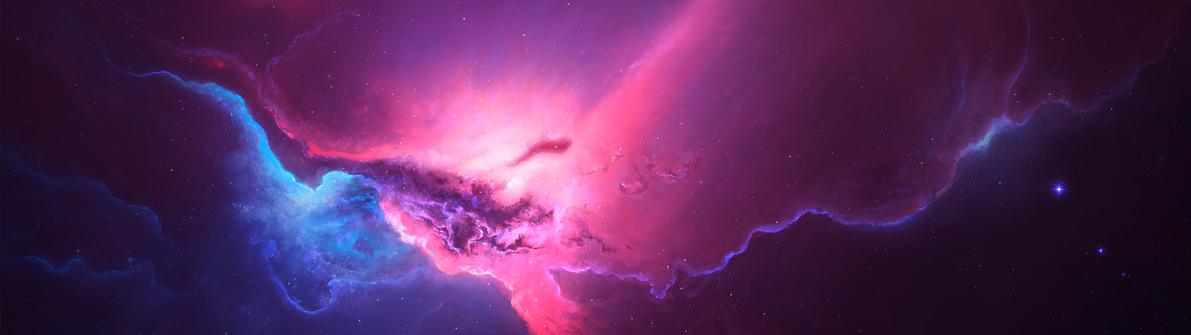 Sci Fi – Nebula Space Blue Pink Red Cosmos Wallpaper