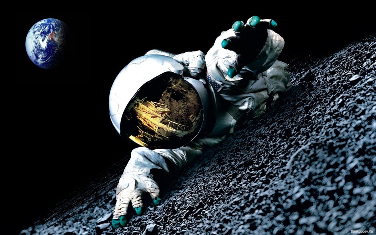 Astronaut In The Moon Space HD Wallpaper