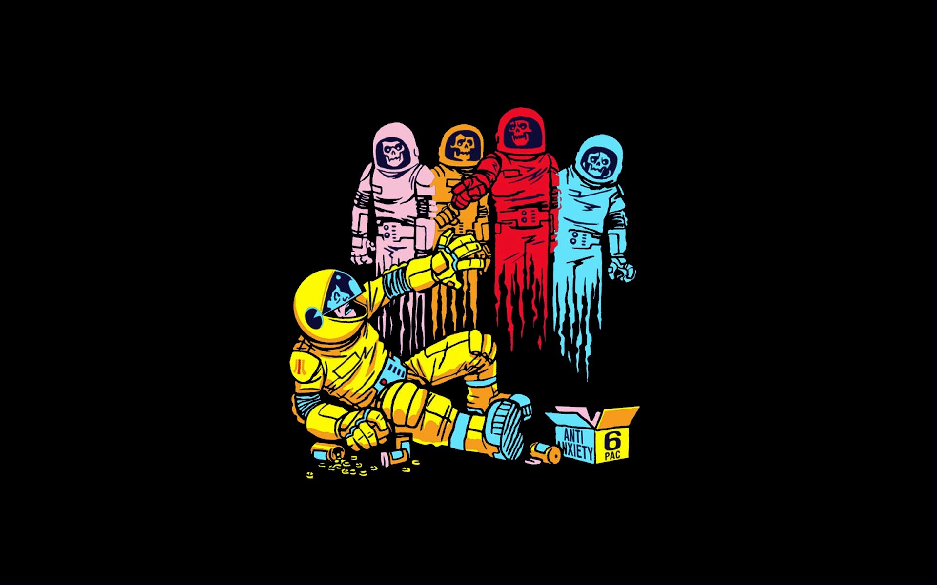 Pac Man Astronaut wallpape
