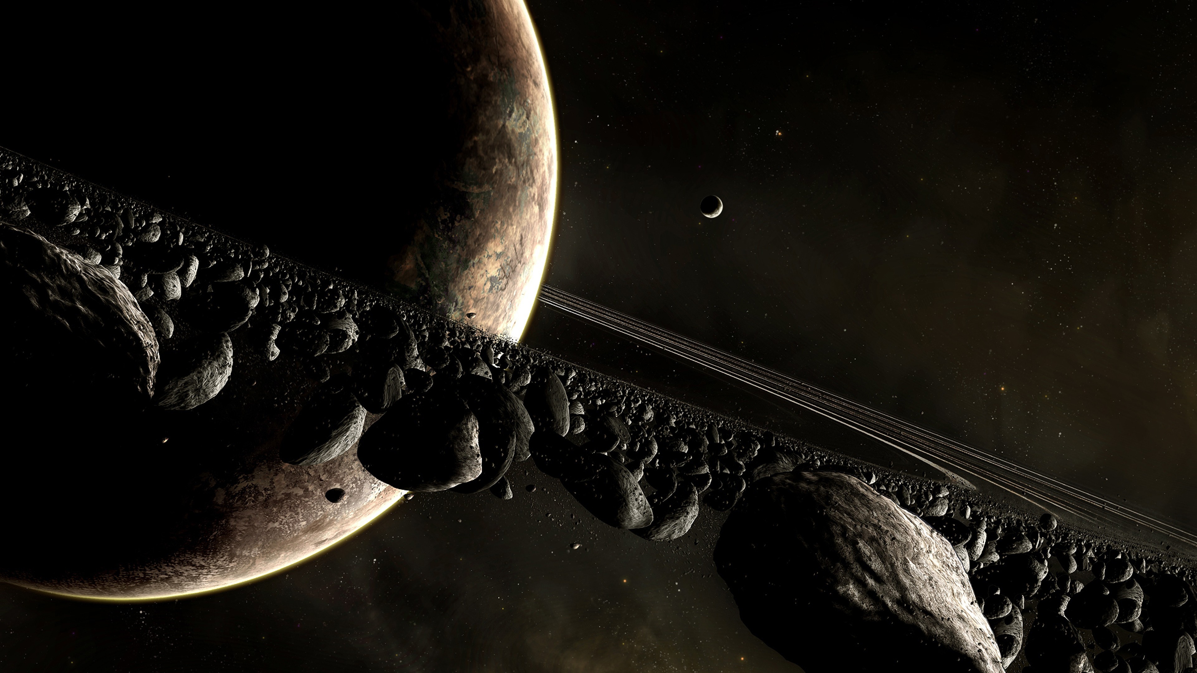 Background 4K Ultra HD. Wallpaper universe planet, planet, disaster, space