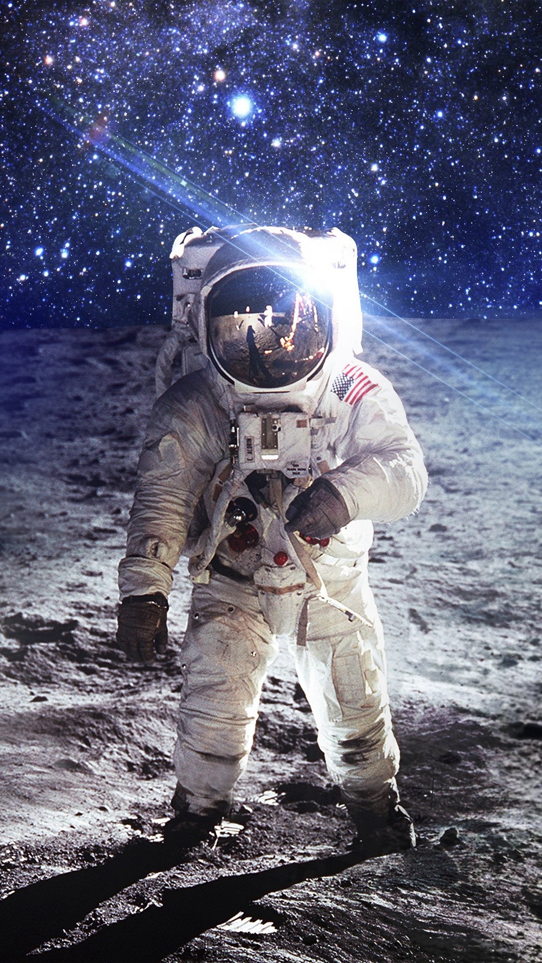 Astronaut Space Art Moon Dark #iPhone #plus #wallpaper