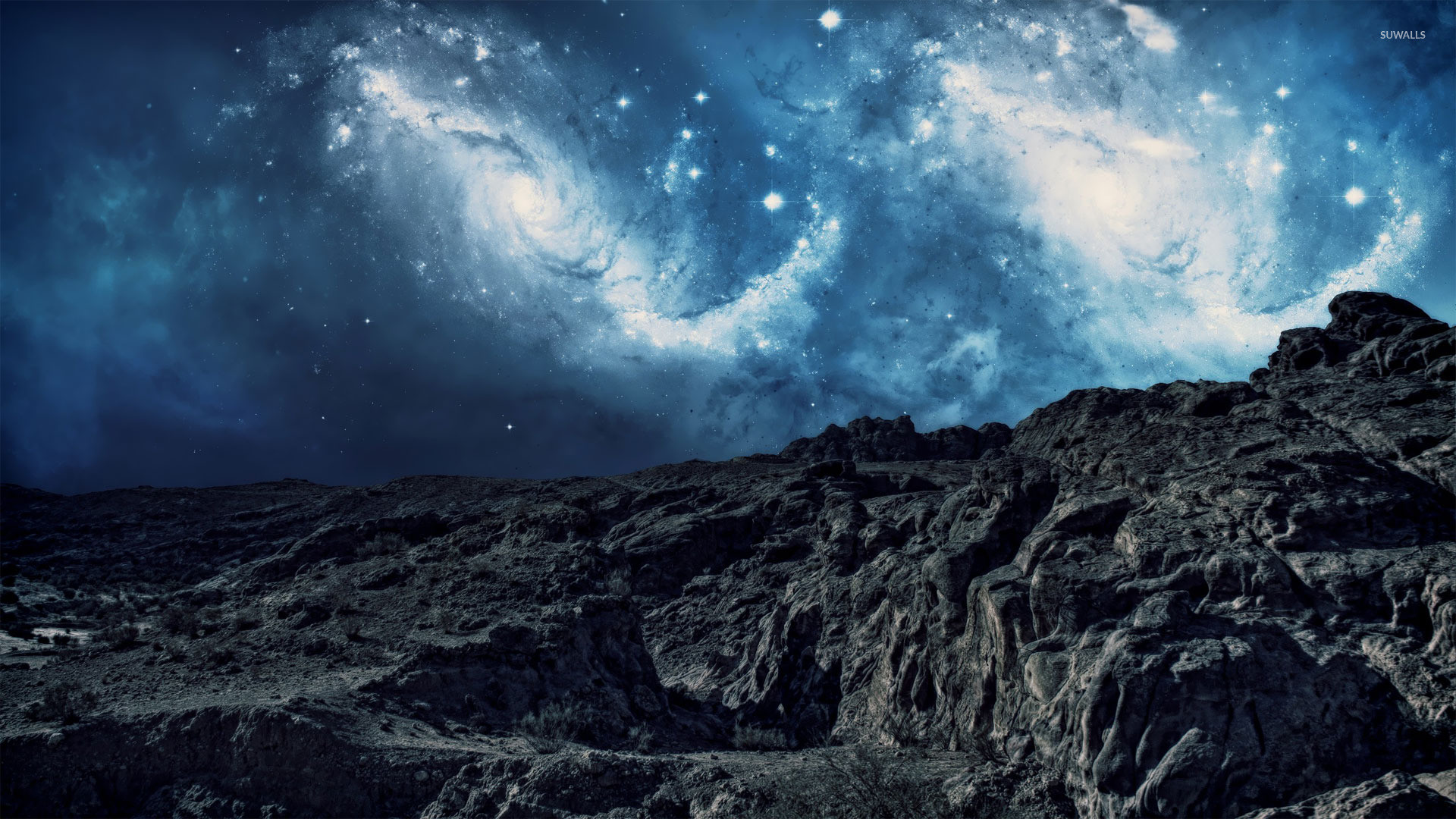 Stargazing on the mountain wallpaper jpg