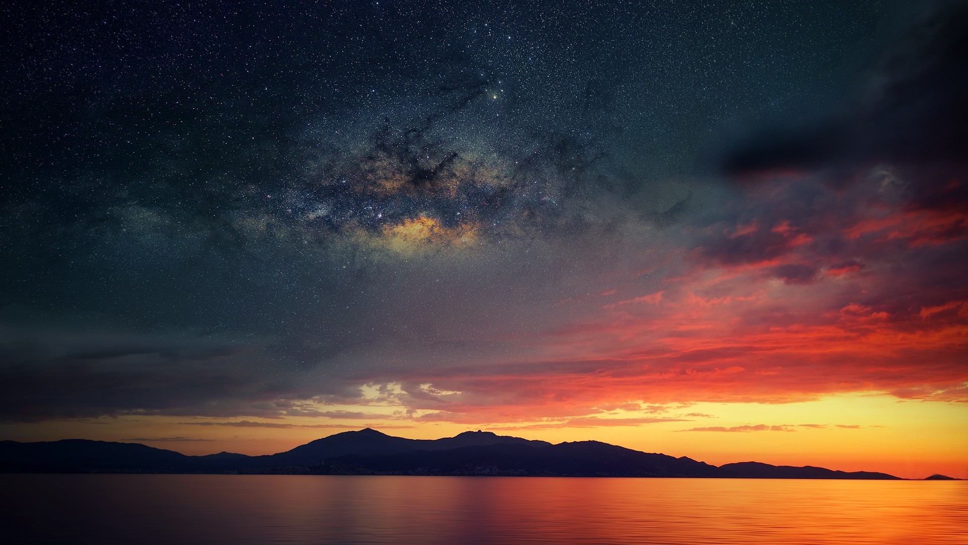 Corsica, Abstract, Space, Water, Sea, Sunset Wallpapers HD / Desktop and Mobile Backgrounds