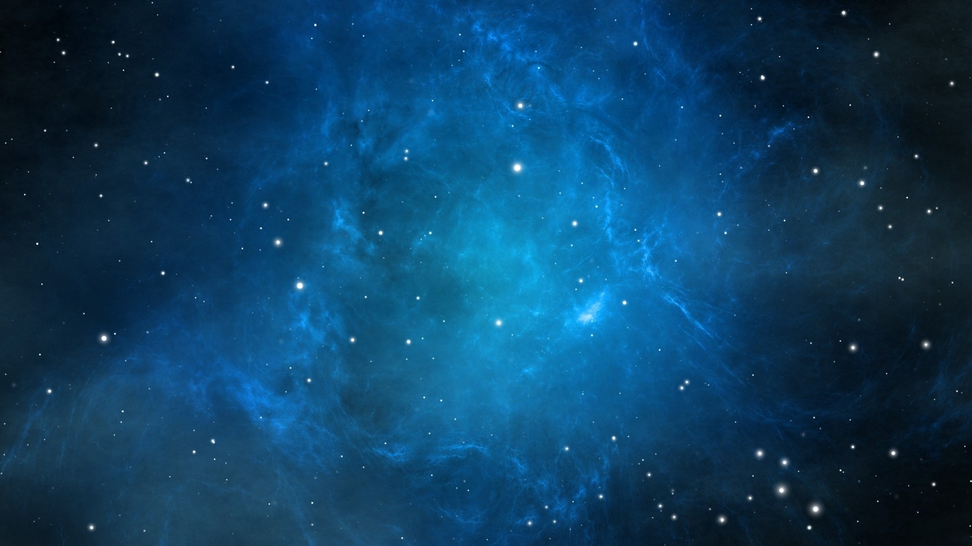Space Stars Blue Desktop Wallpaper