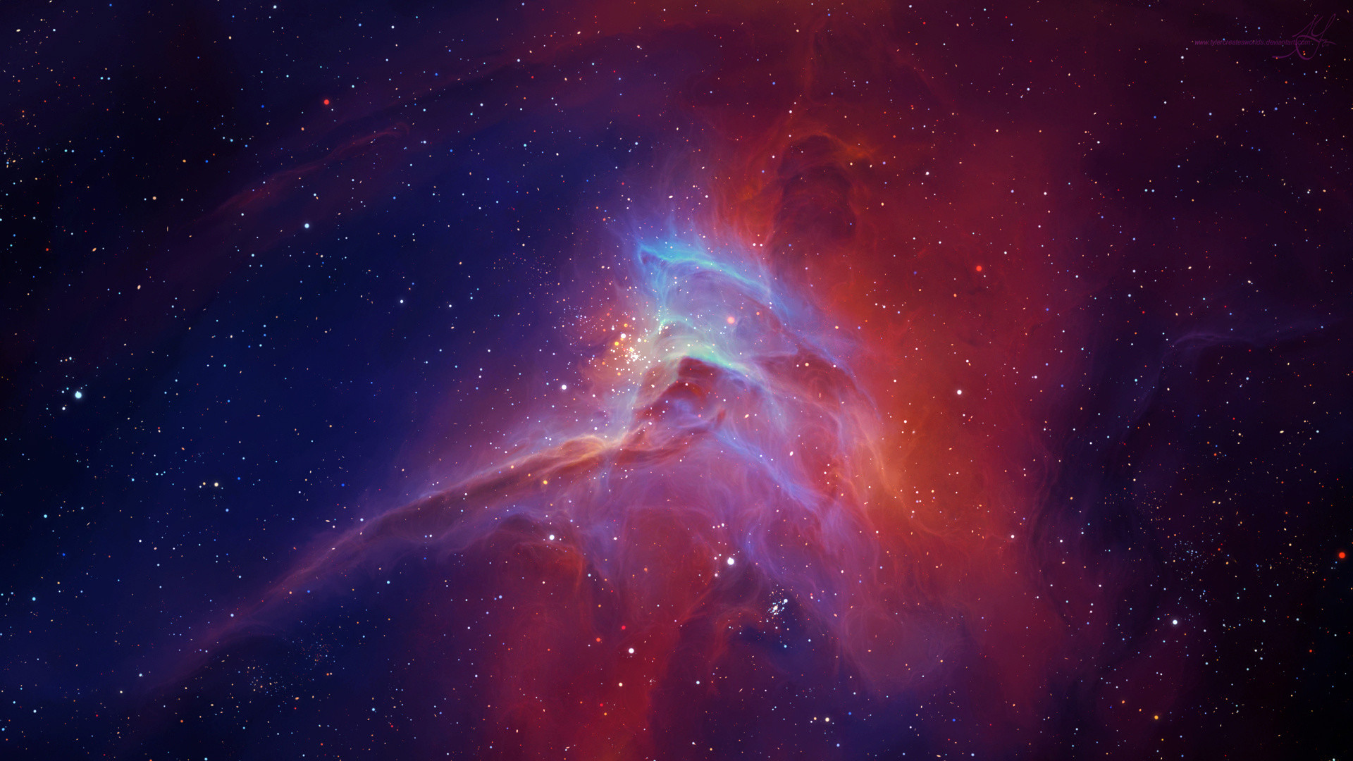 Wallpaper star, nebula, glow