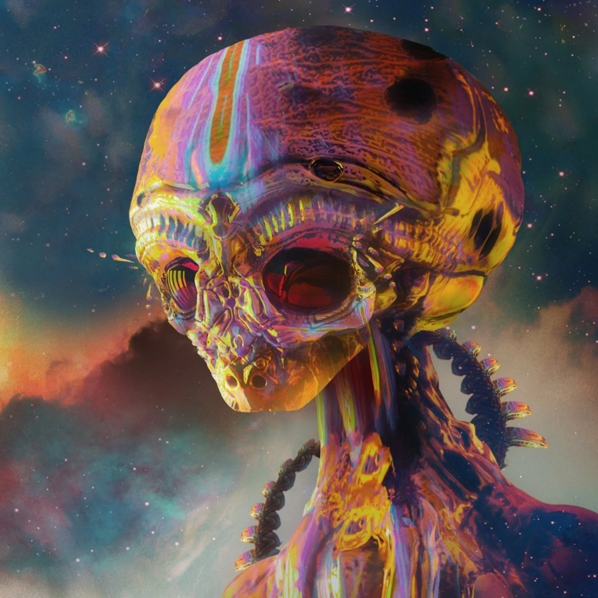 Preview wallpaper alien, art, colorful 2048×2048