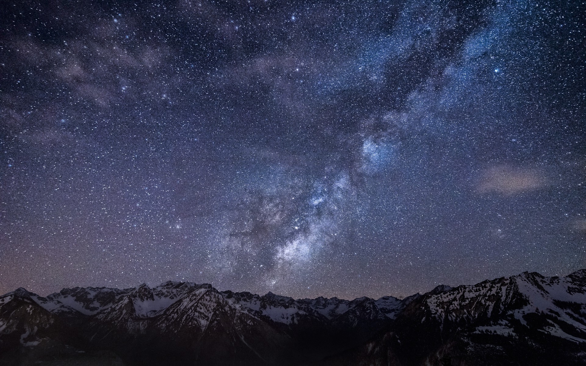 Starry sky above the mountains wallpaper, Starry sky above the mountains Nature HD desktop wallpaper