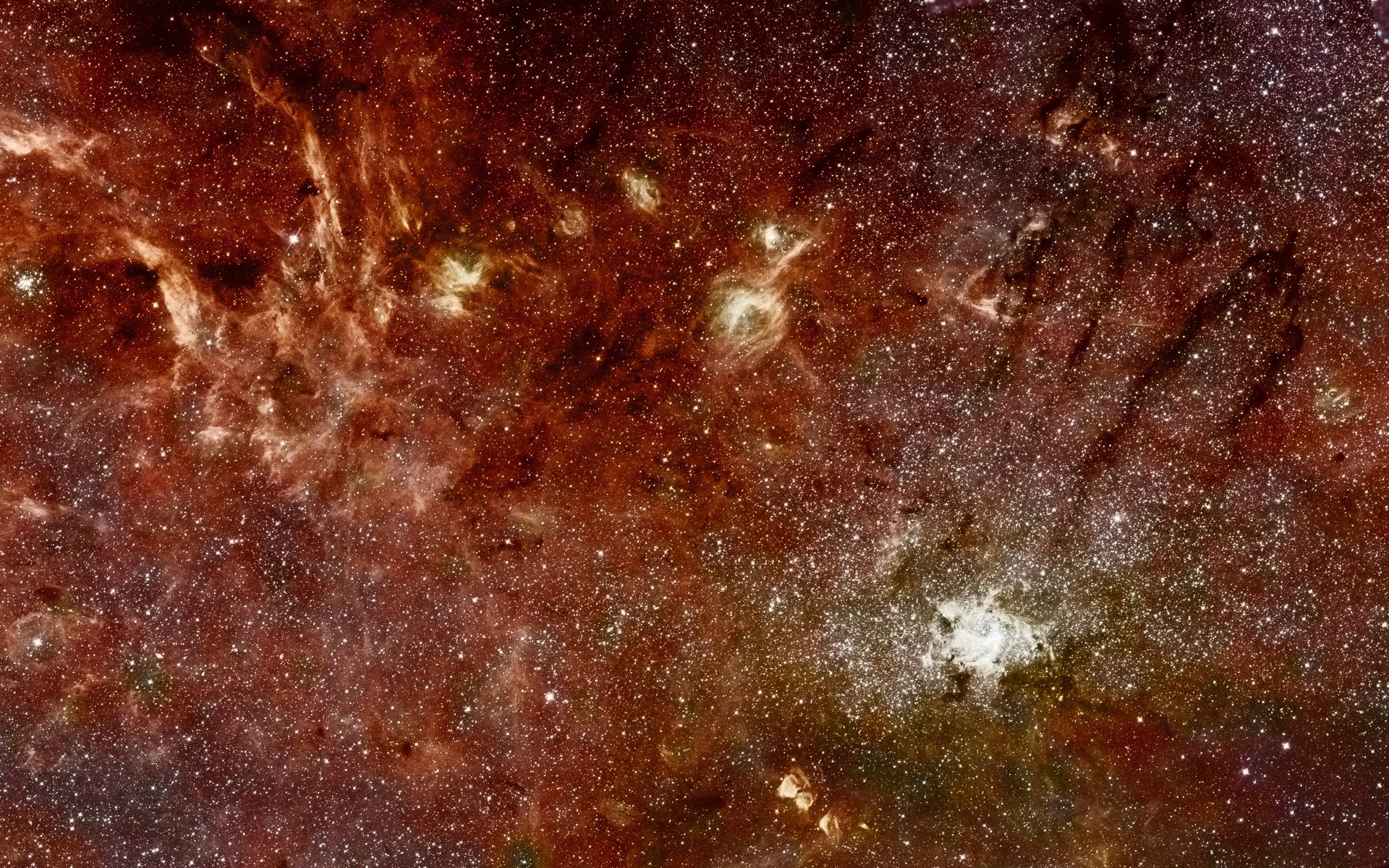 Hubble and Spitzer map of Milky Way Center – wallpaper 1