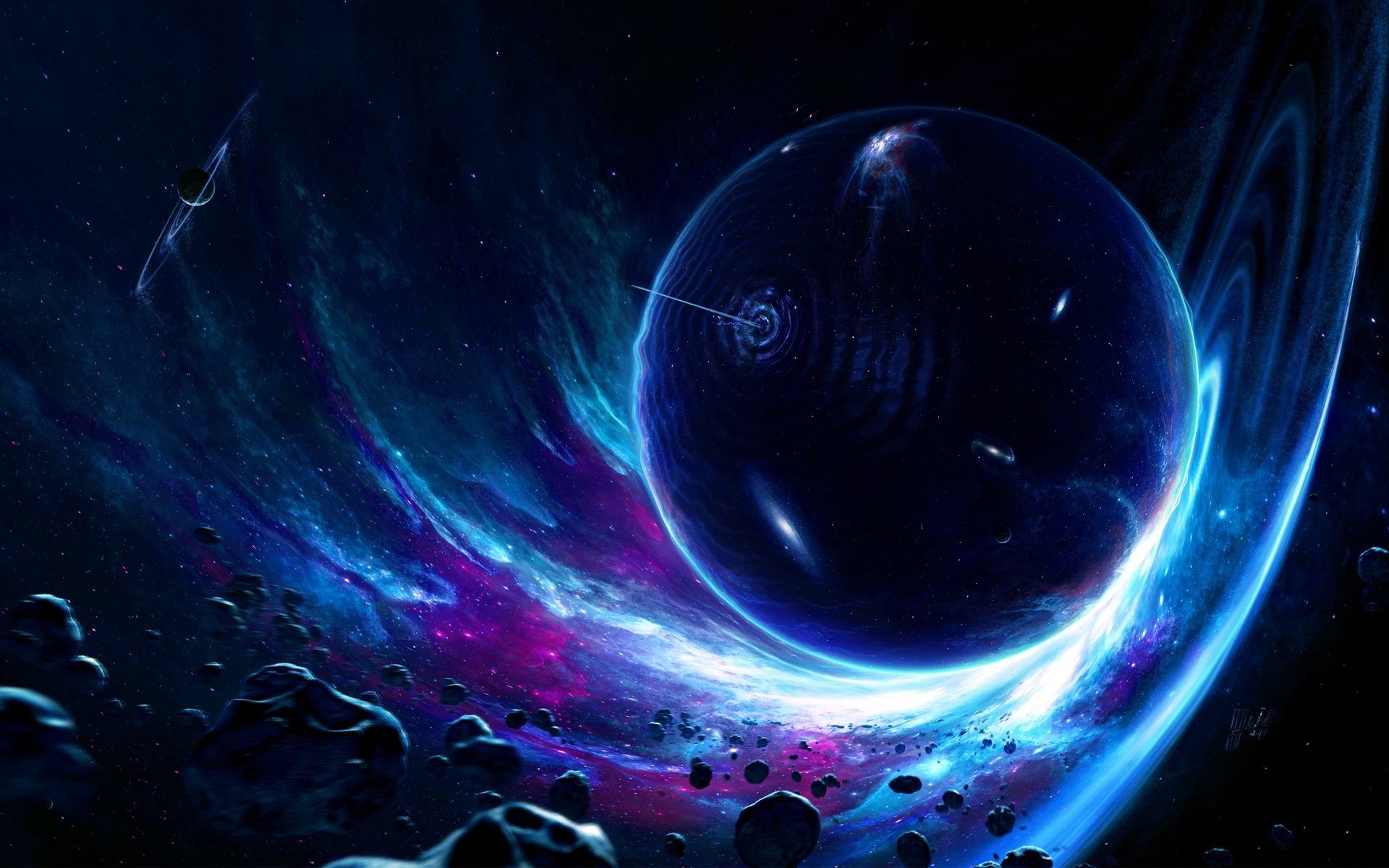 Wormhole Space Planet Wallpaper