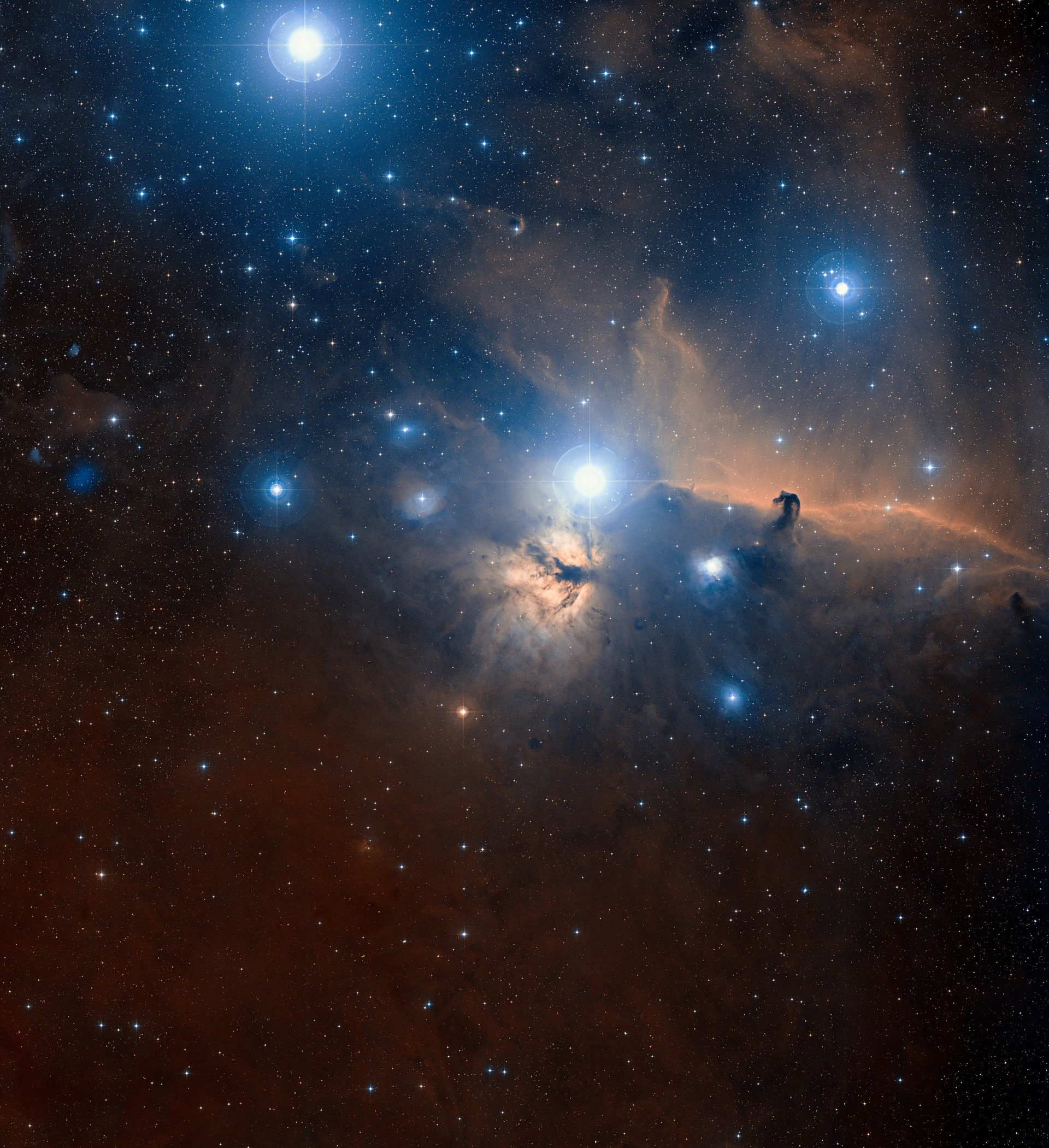 Horsehead orion nebula flame constellation