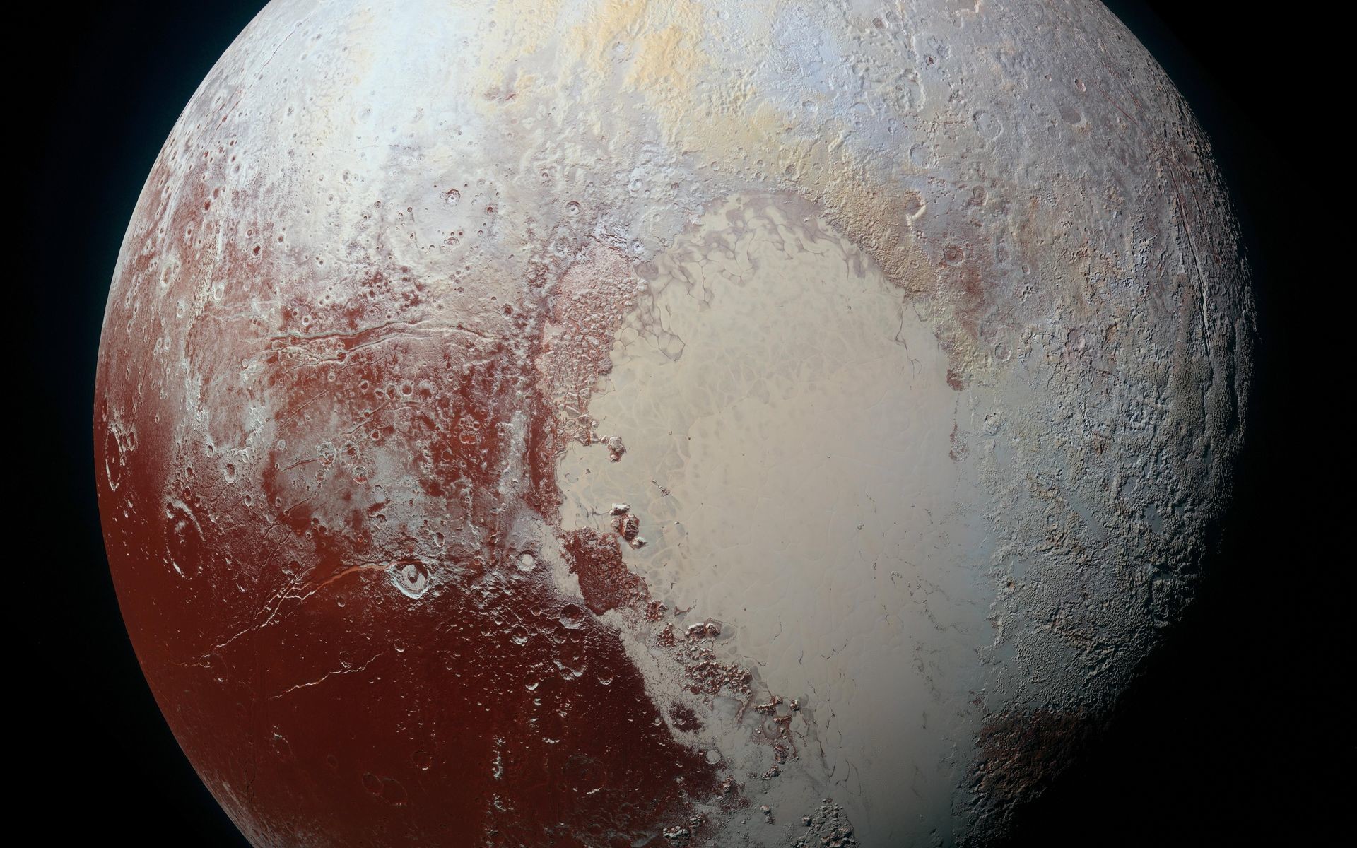 NASA's New Horizons spacecraft captured this high-resolution enhanced color  view of Pluto on July