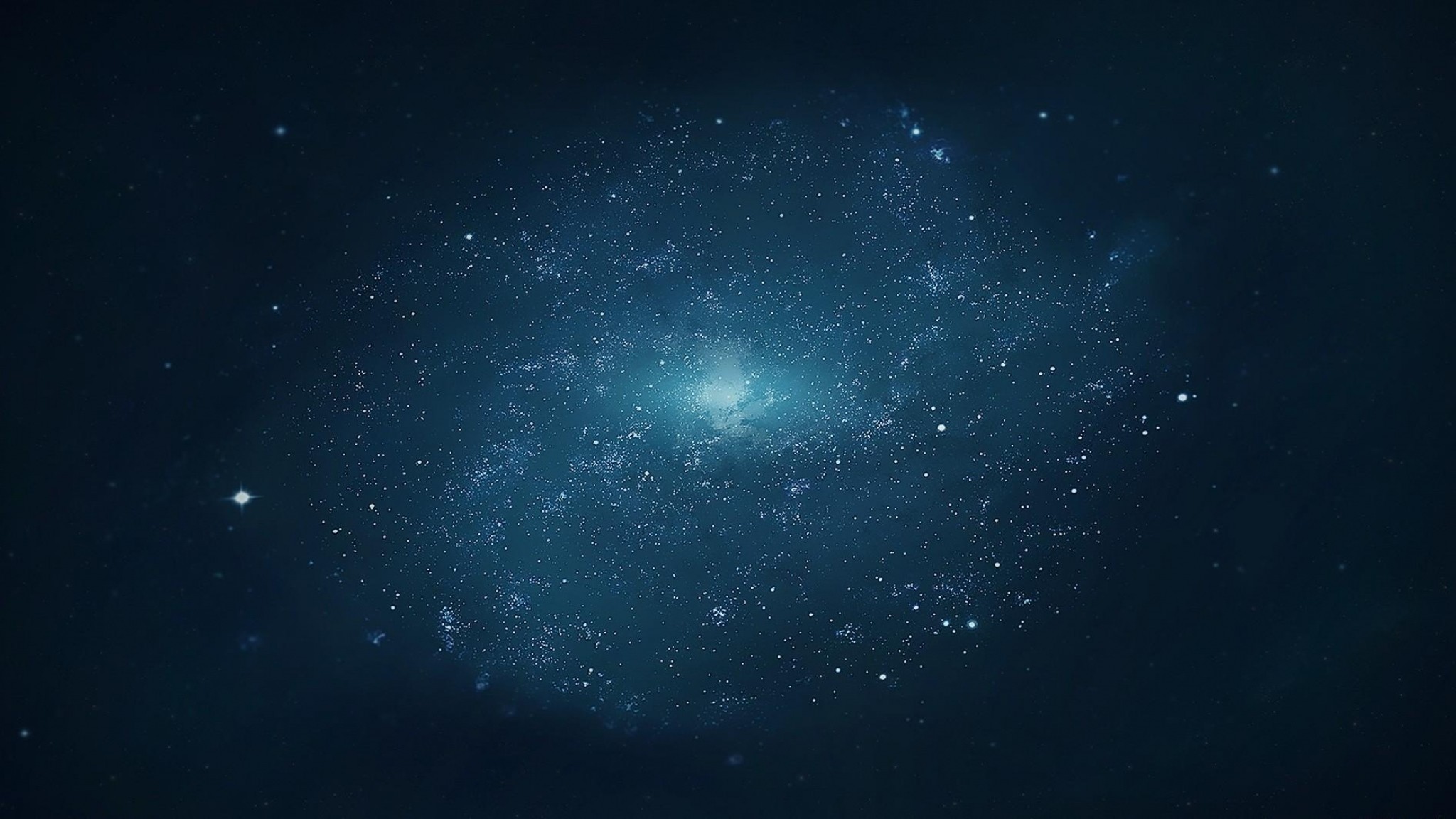Preview wallpaper universe, galaxy, stars, light 2048×1152
