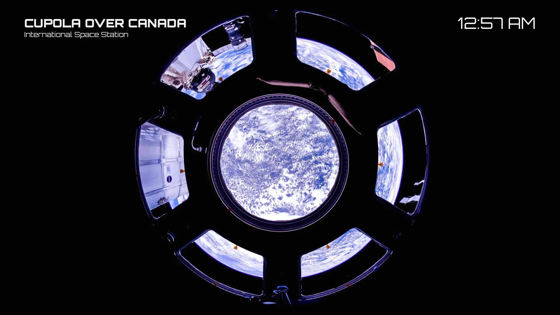 Canada through the ISS cupola window