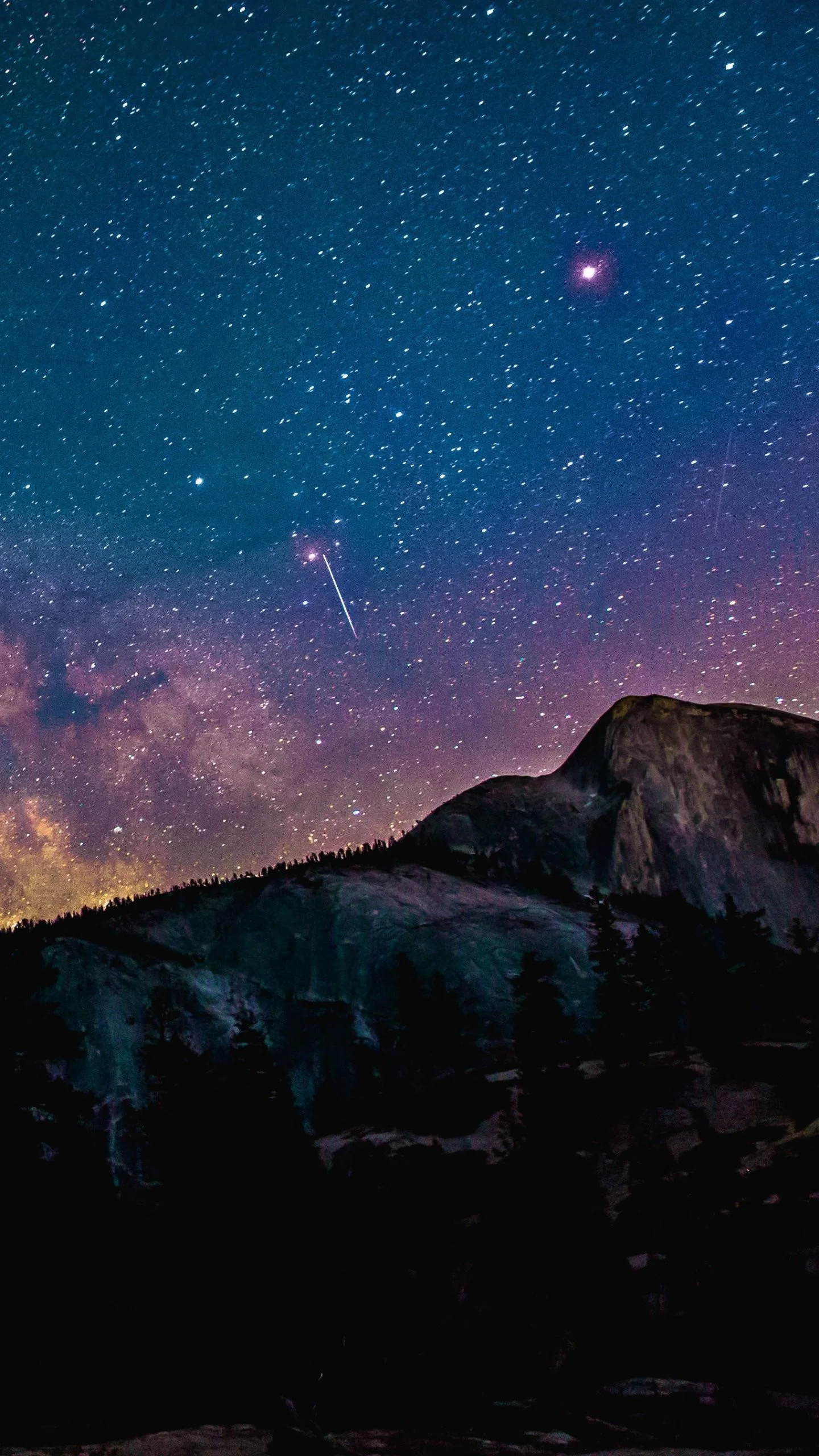Milky Way Over Mountains