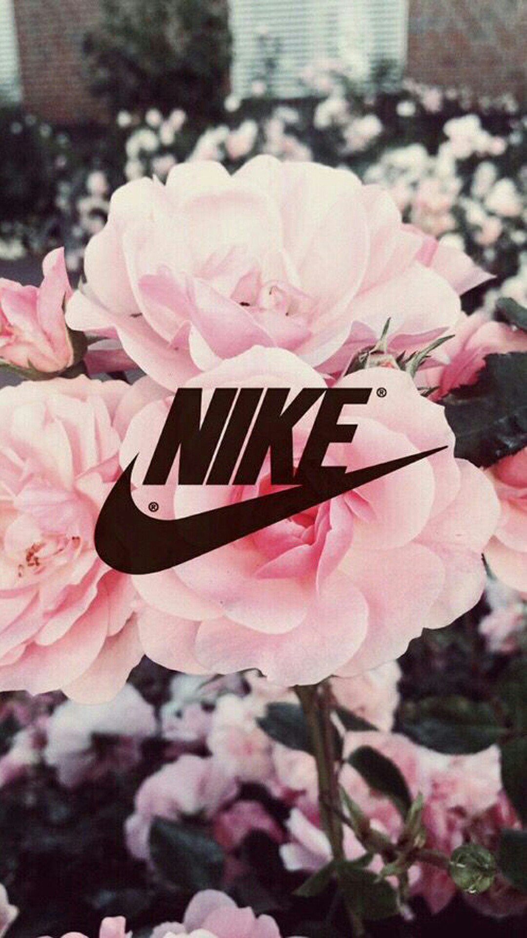 Nike, flowers, and wallpaper image