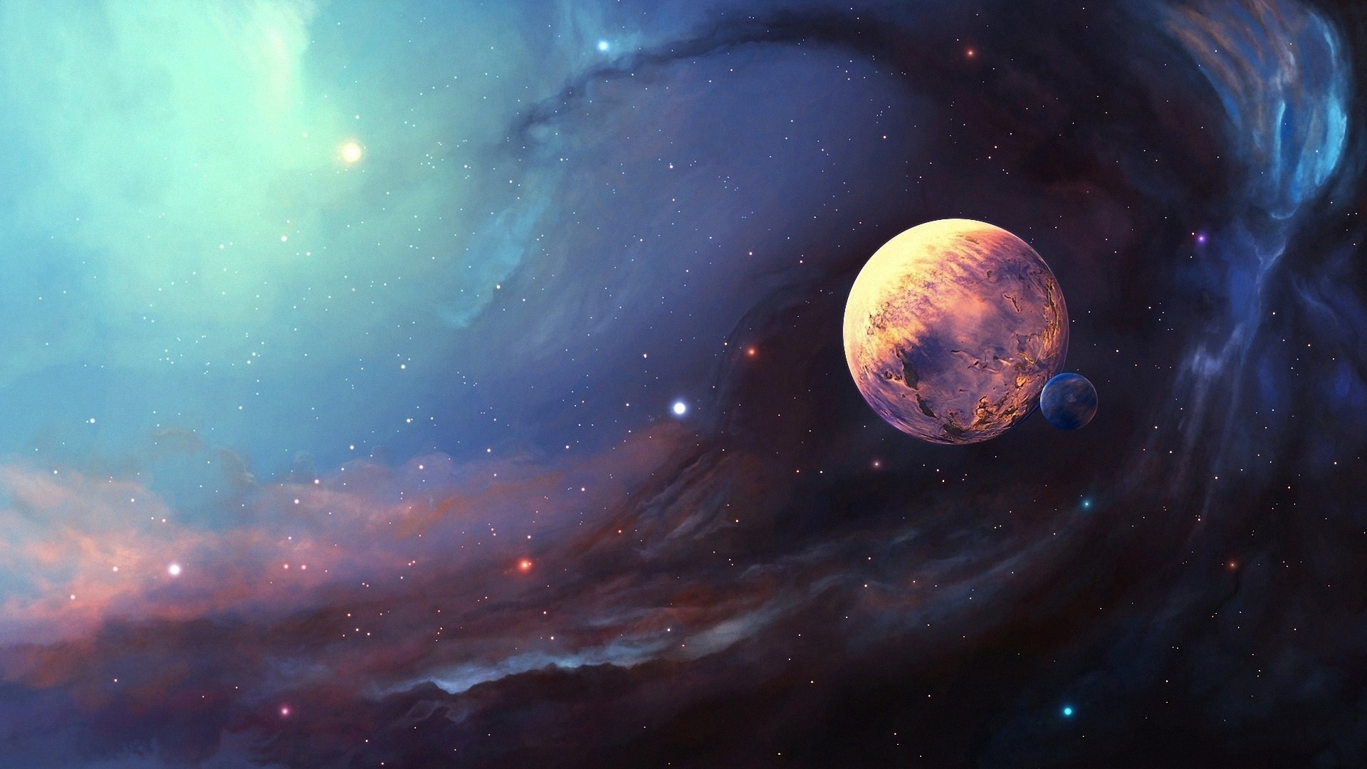 Space planet nebulae