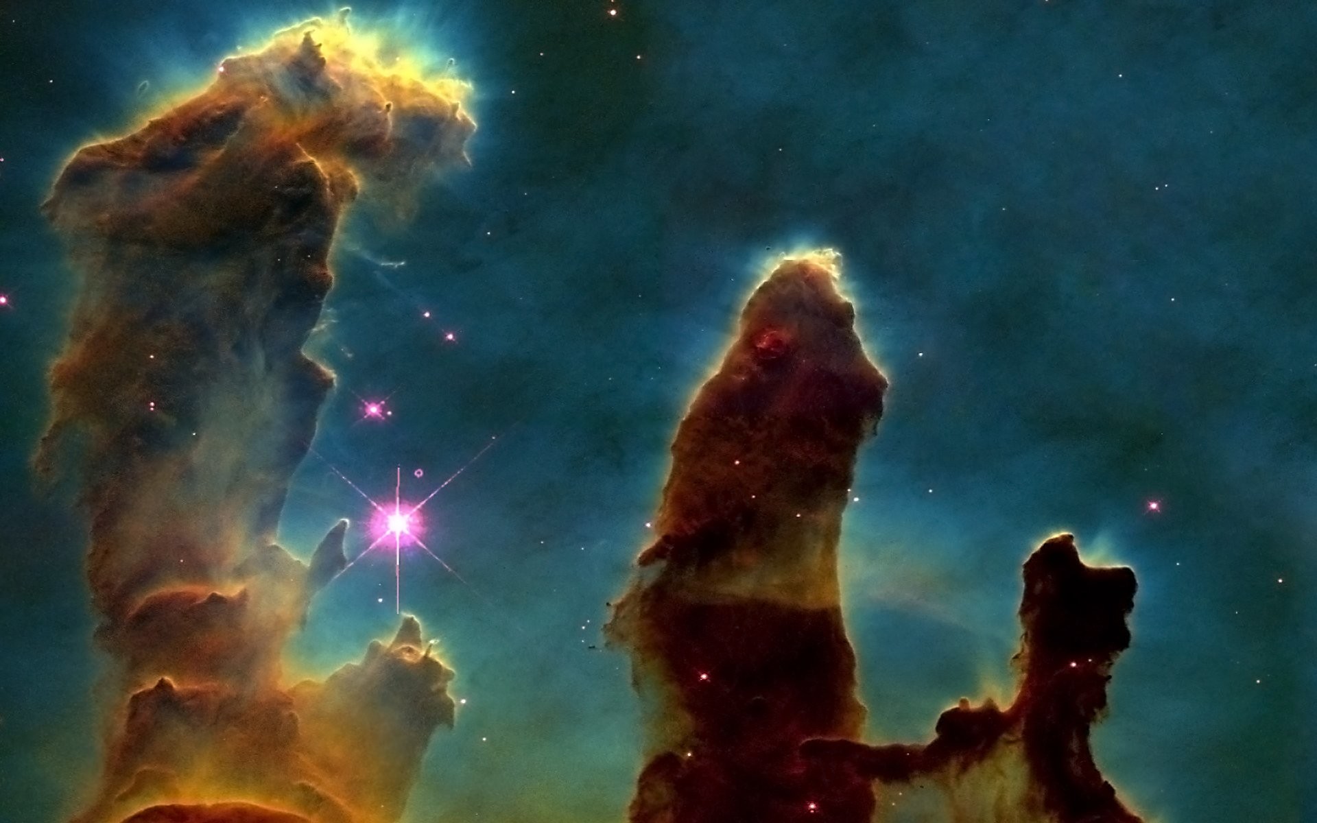 Eagle Nebula Hubble Outer Space Pillars Of Creation Stars